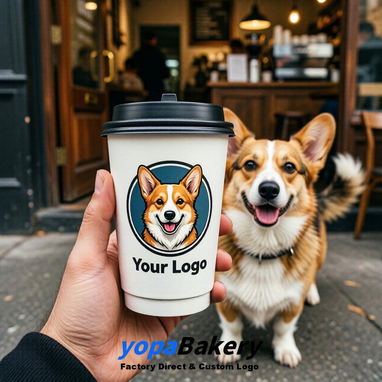 Pembroke Welsh Corgi Double Wall Paper Cups: 8oz/12oz/16oz/20oz/22oz/24oz