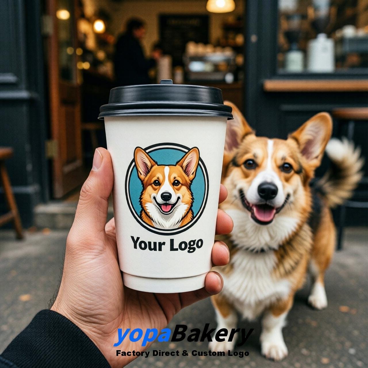Pembroke Welsh Corgi Double Wall Paper Cups: 8oz/12oz/16oz/20oz/22oz/24oz