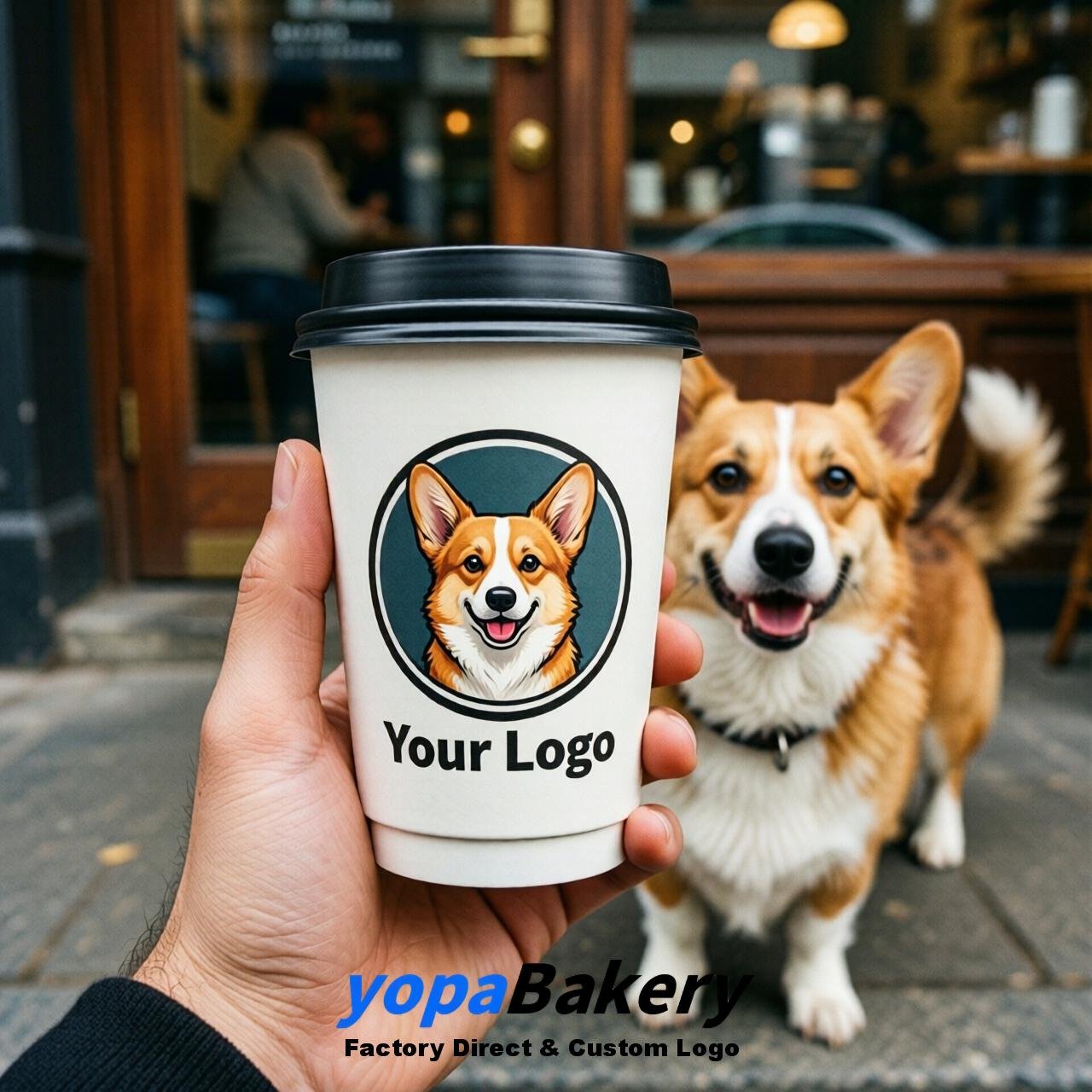 Pembroke Welsh Corgi Double Wall Paper Cups: 8oz/12oz/16oz/20oz/22oz/24oz