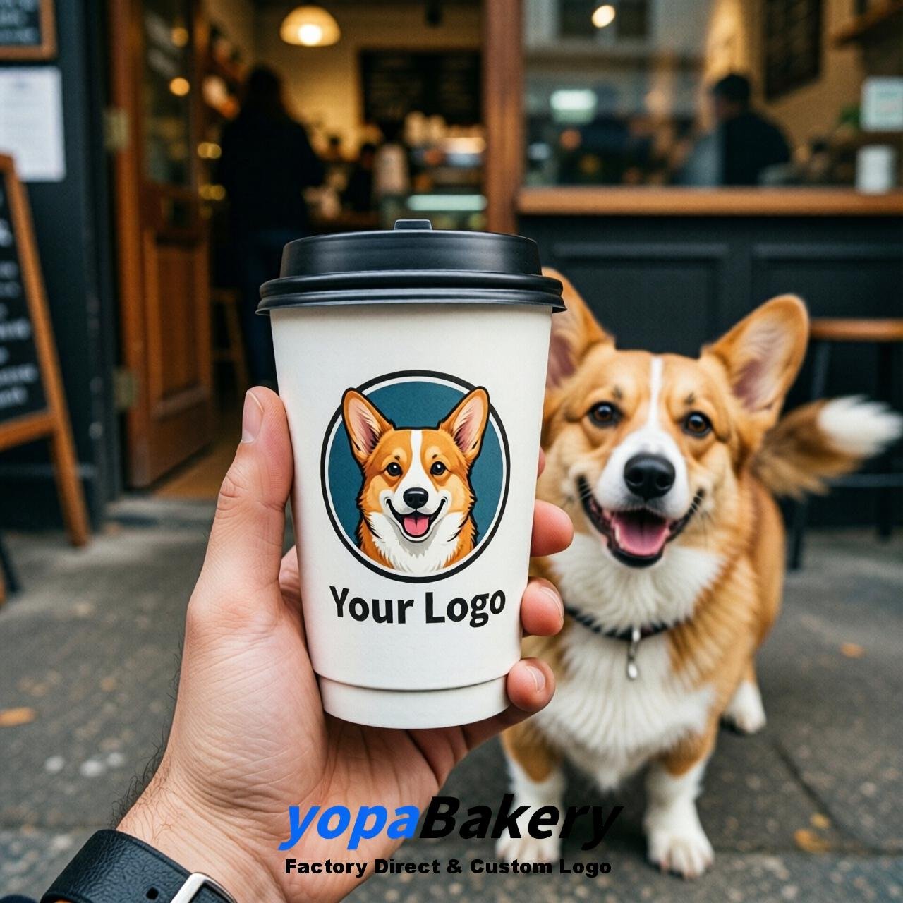 Pembroke Welsh Corgi Double Wall Paper Cups: 8oz/12oz/16oz/20oz/22oz/24oz