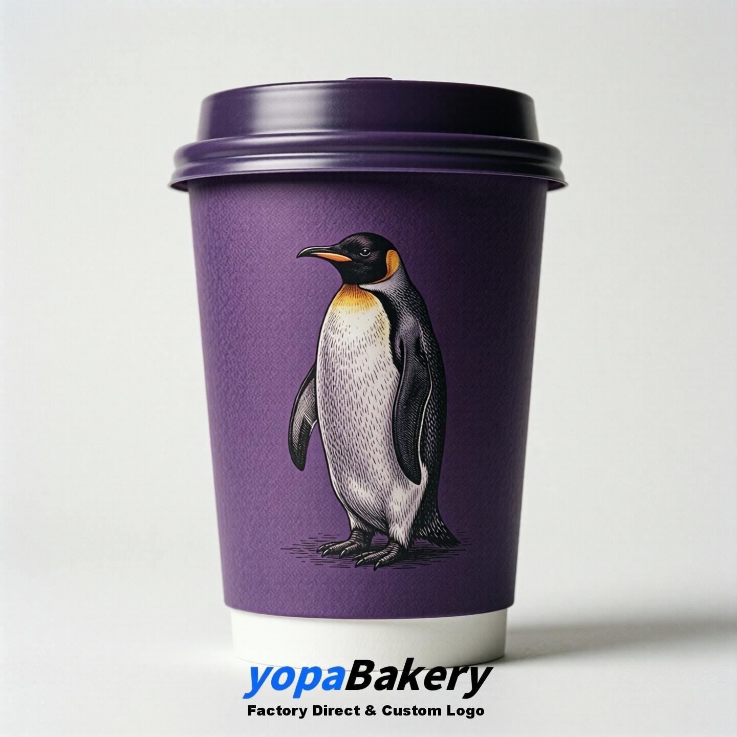 Penguin Double Wall Paper Cups: 100ml/120ml/200ml/240ml/300ml/360ml/400ml/500ml/600ml/700ml