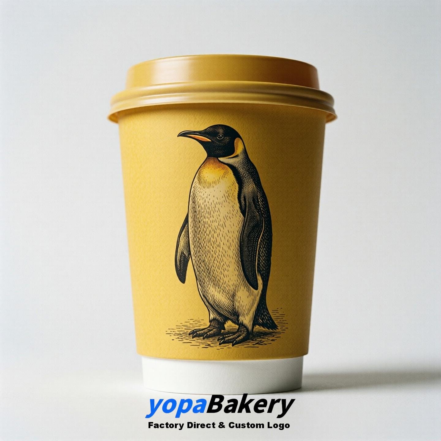 Penguin Double Wall Paper Cups: 100ml/120ml/200ml/240ml/300ml/360ml/400ml/500ml/600ml/700ml