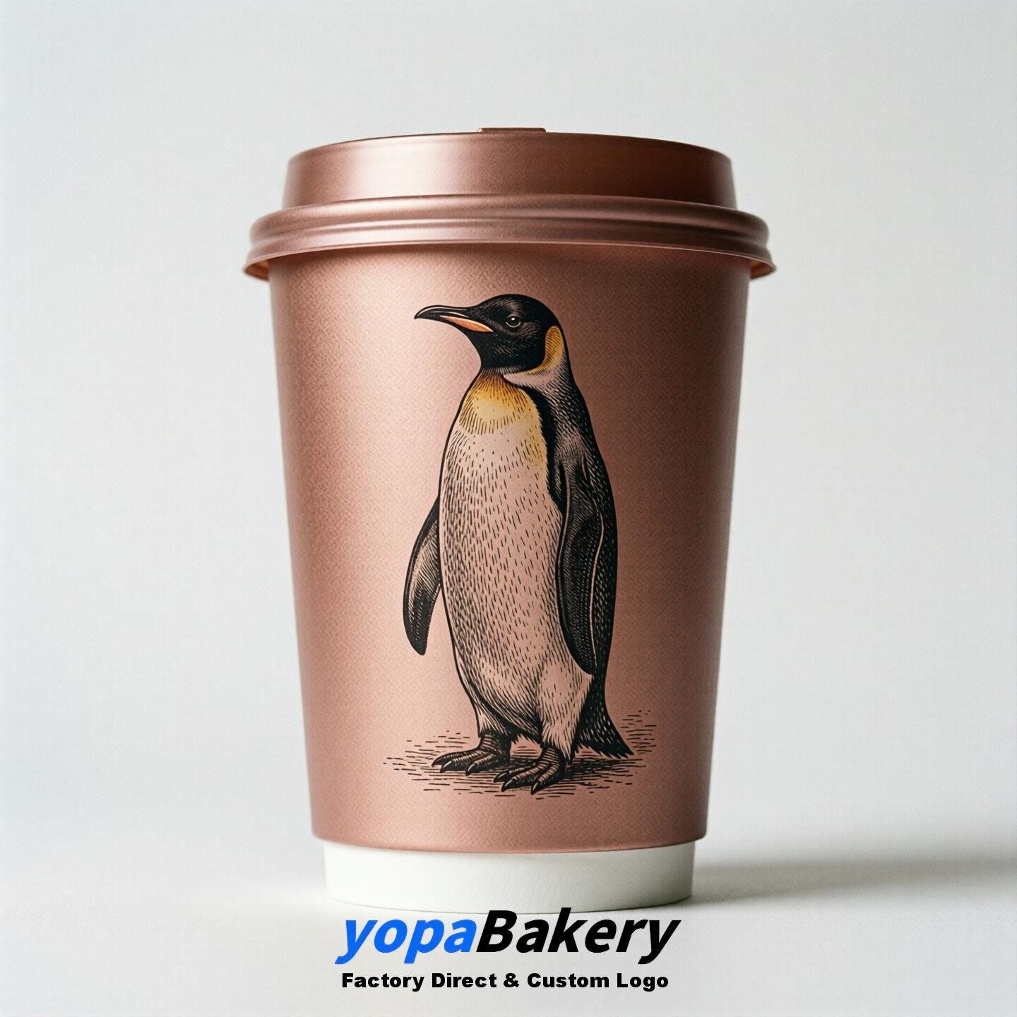 Penguin Double Wall Paper Cups: 100ml/120ml/200ml/240ml/300ml/360ml/400ml/500ml/600ml/700ml