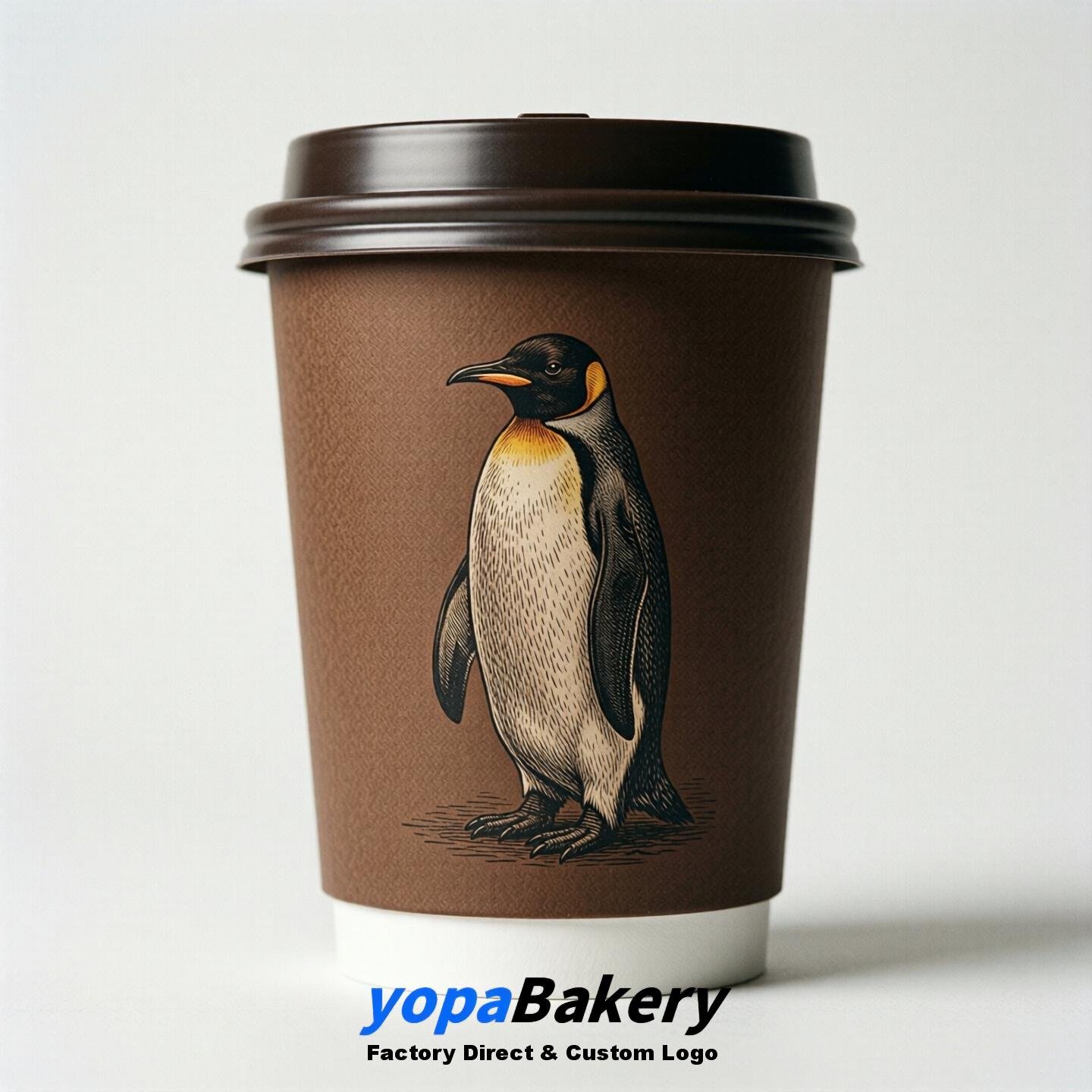 Penguin Double Wall Paper Cups: 100ml/120ml/200ml/240ml/300ml/360ml/400ml/500ml/600ml/700ml