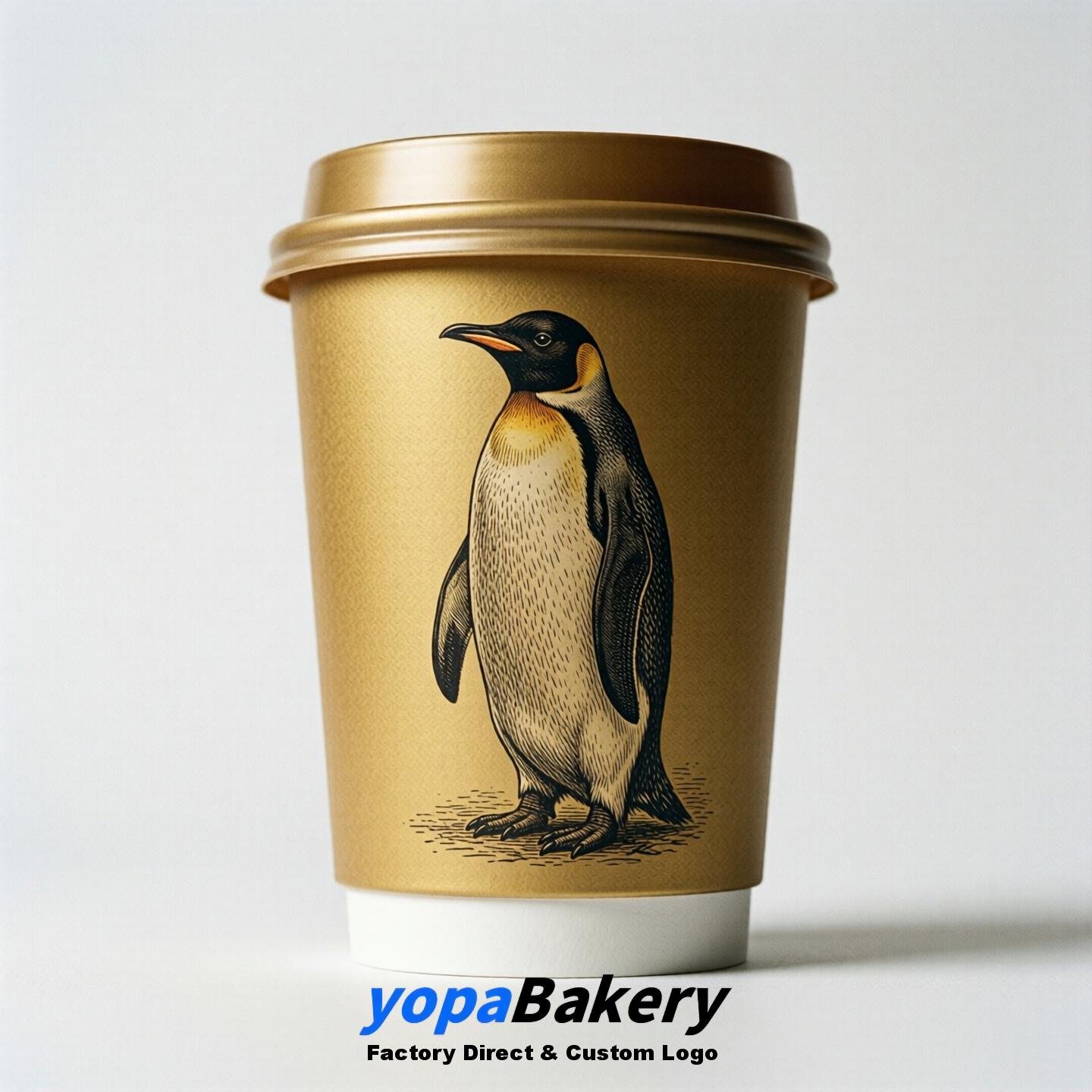Penguin Double Wall Paper Cups: 100ml/120ml/200ml/240ml/300ml/360ml/400ml/500ml/600ml/700ml