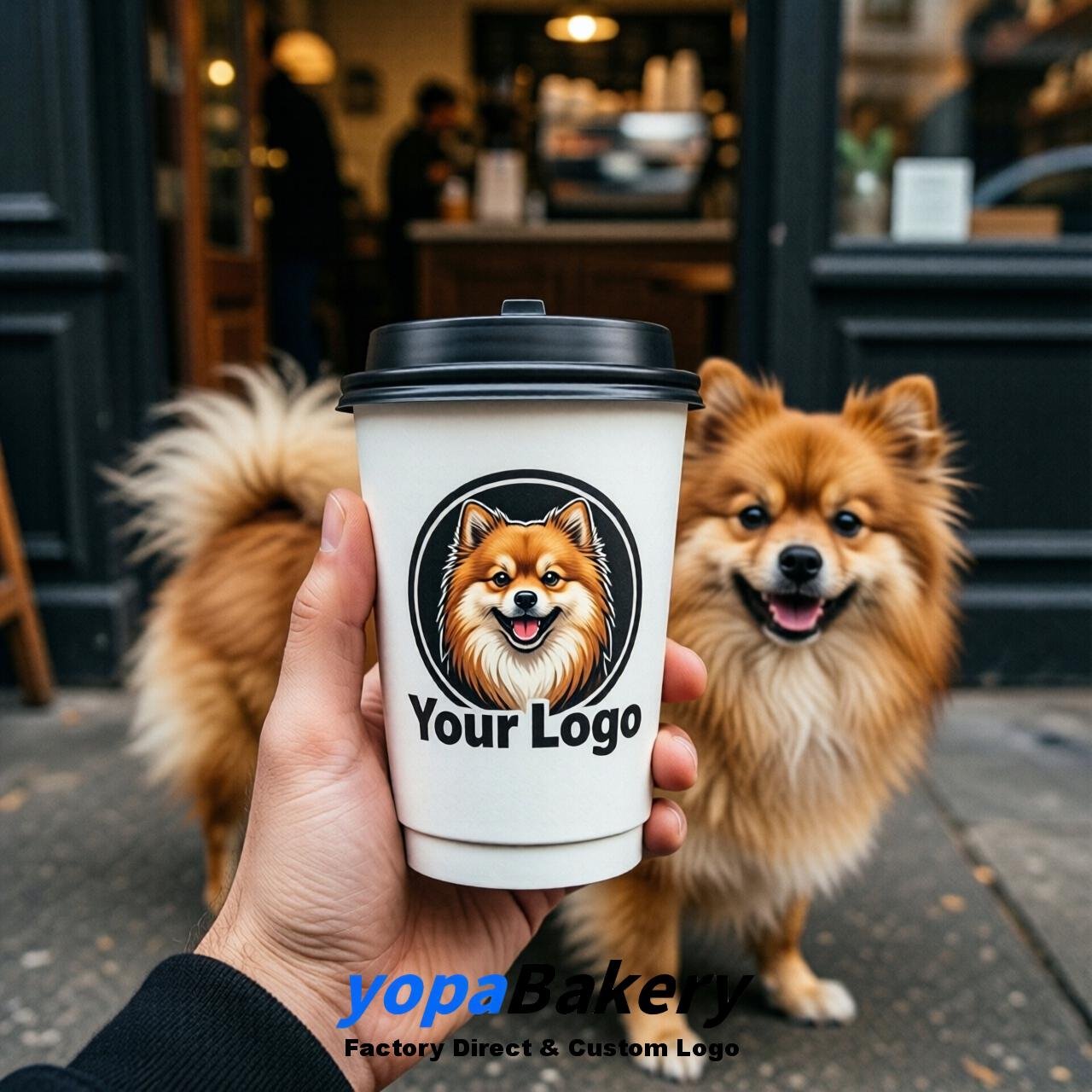 Pomeranian Double Wall Paper Cups: 8oz/12oz/16oz/20oz/22oz/24oz