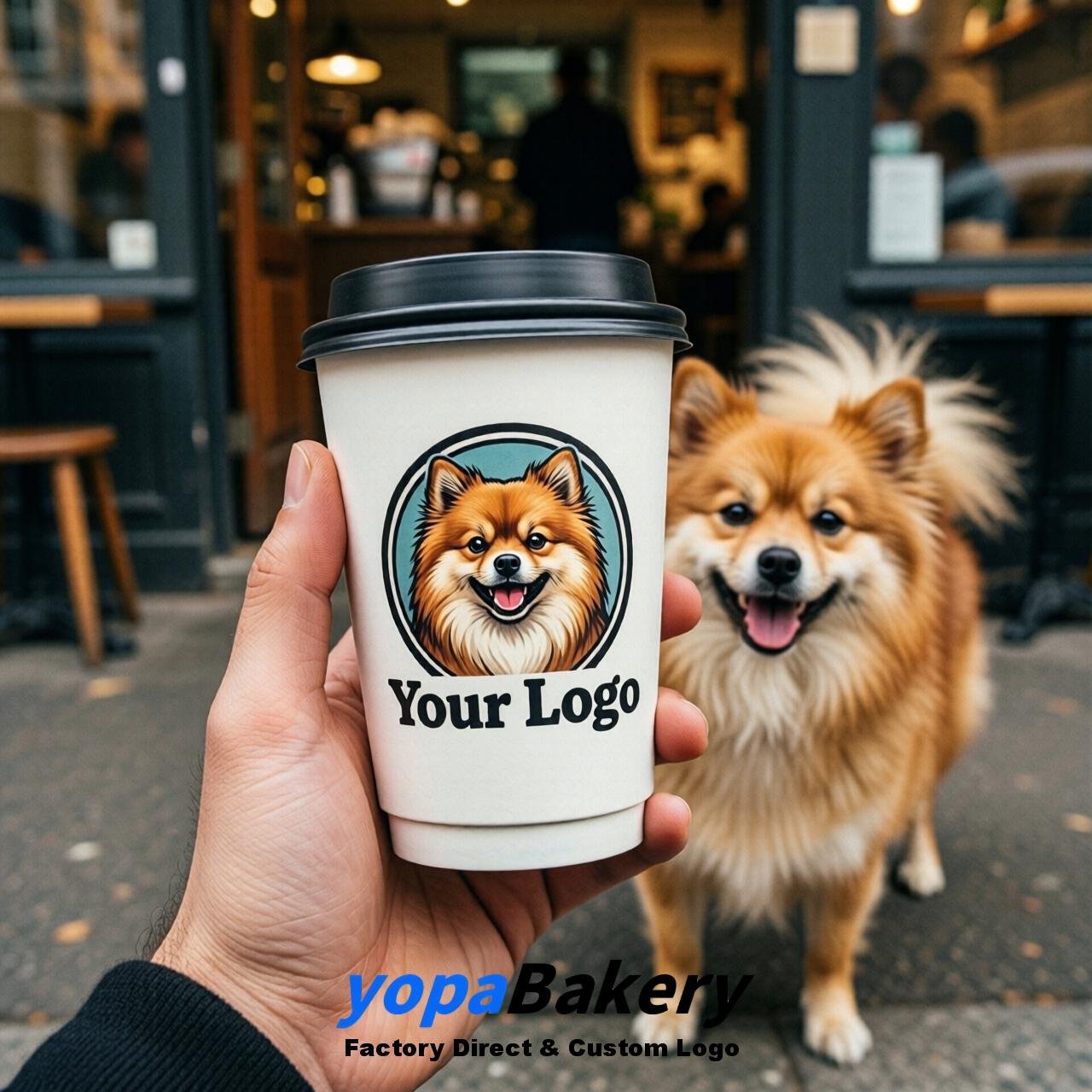 Pomeranian Double Wall Paper Cups: 8oz/12oz/16oz/20oz/22oz/24oz