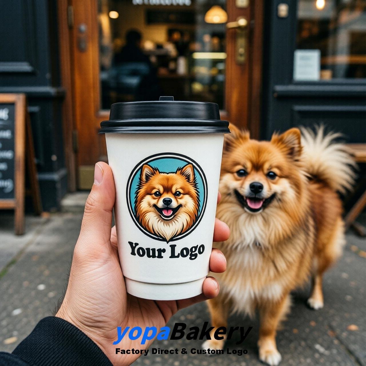 Pomeranian Double Wall Paper Cups: 8oz/12oz/16oz/20oz/22oz/24oz