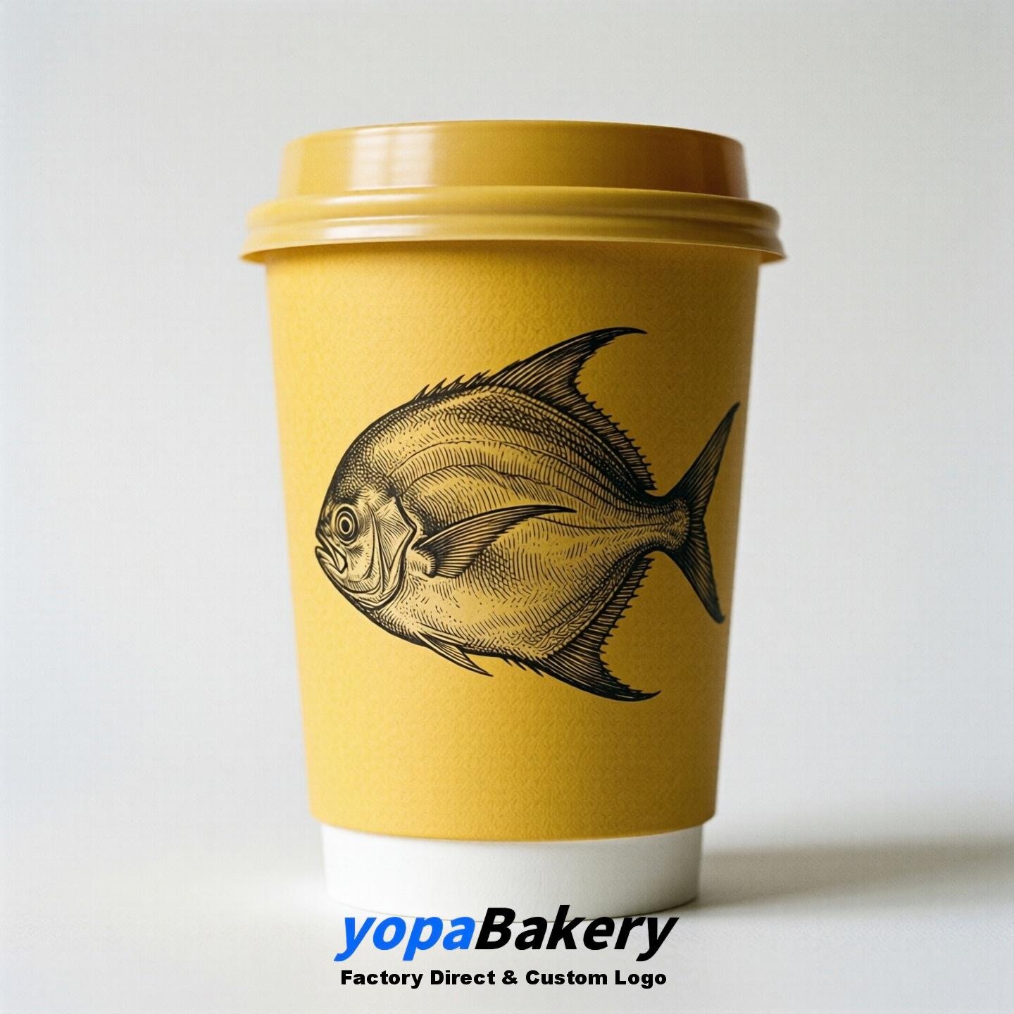 Pomfret Double Wall Paper Cups: 100ml/120ml/200ml/240ml/300ml/360ml/400ml/500ml/600ml/700ml