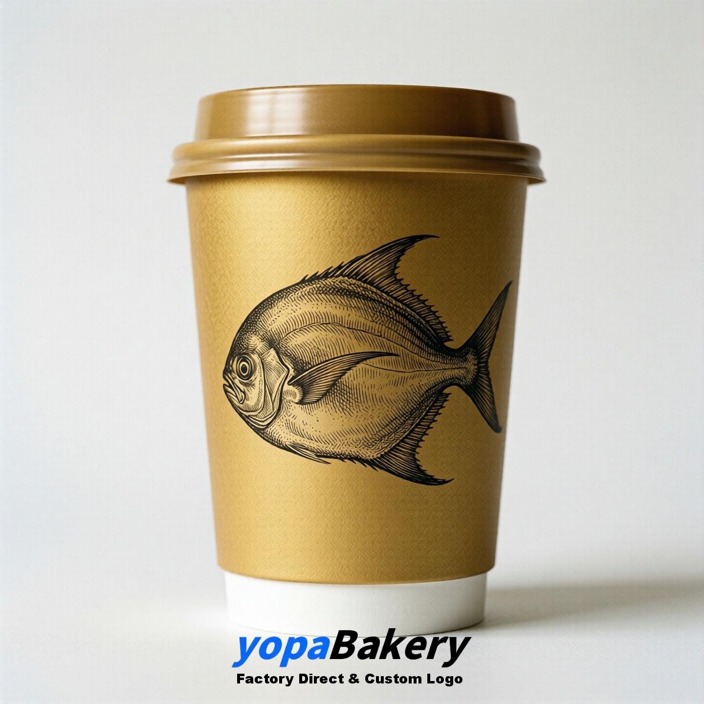 Pomfret Double Wall Paper Cups: 100ml/120ml/200ml/240ml/300ml/360ml/400ml/500ml/600ml/700ml