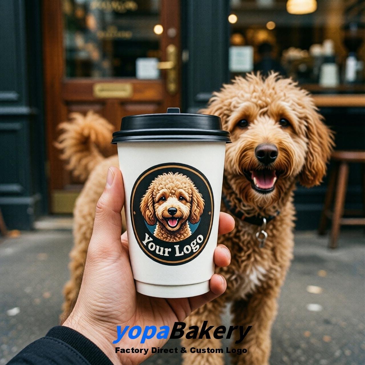 Poodle Double Wall Paper Cups: 8oz/12oz/16oz/20oz/22oz/24oz