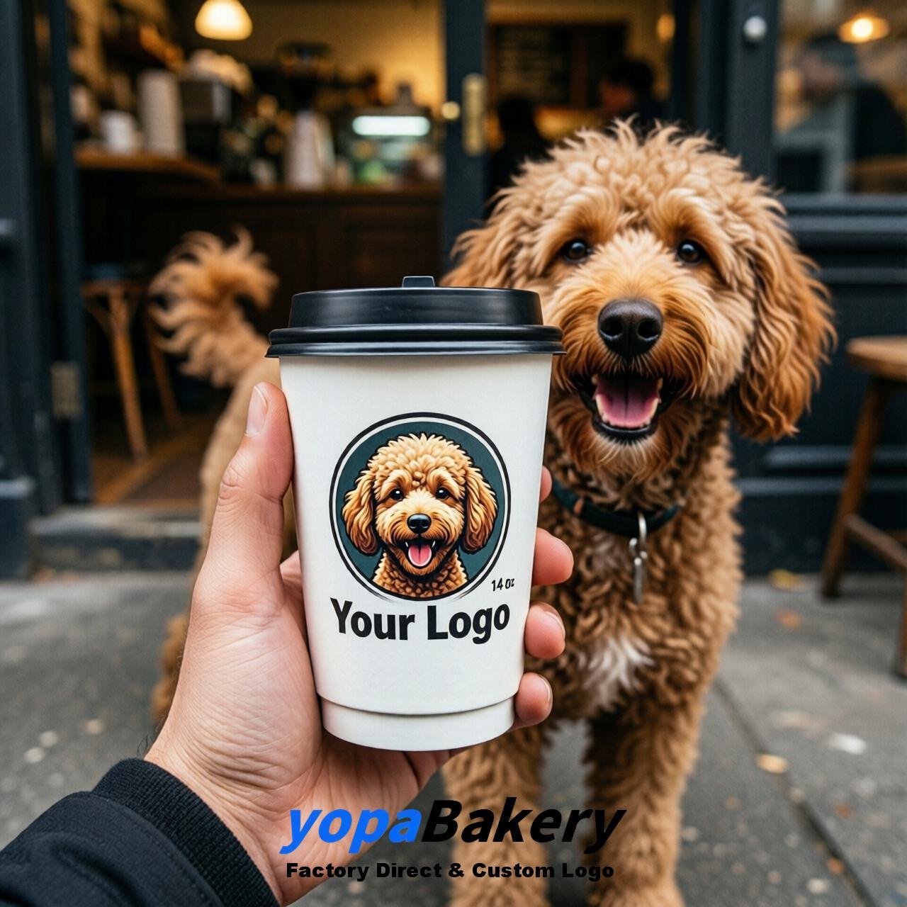 Poodle Double Wall Paper Cups: 8oz/12oz/16oz/20oz/22oz/24oz