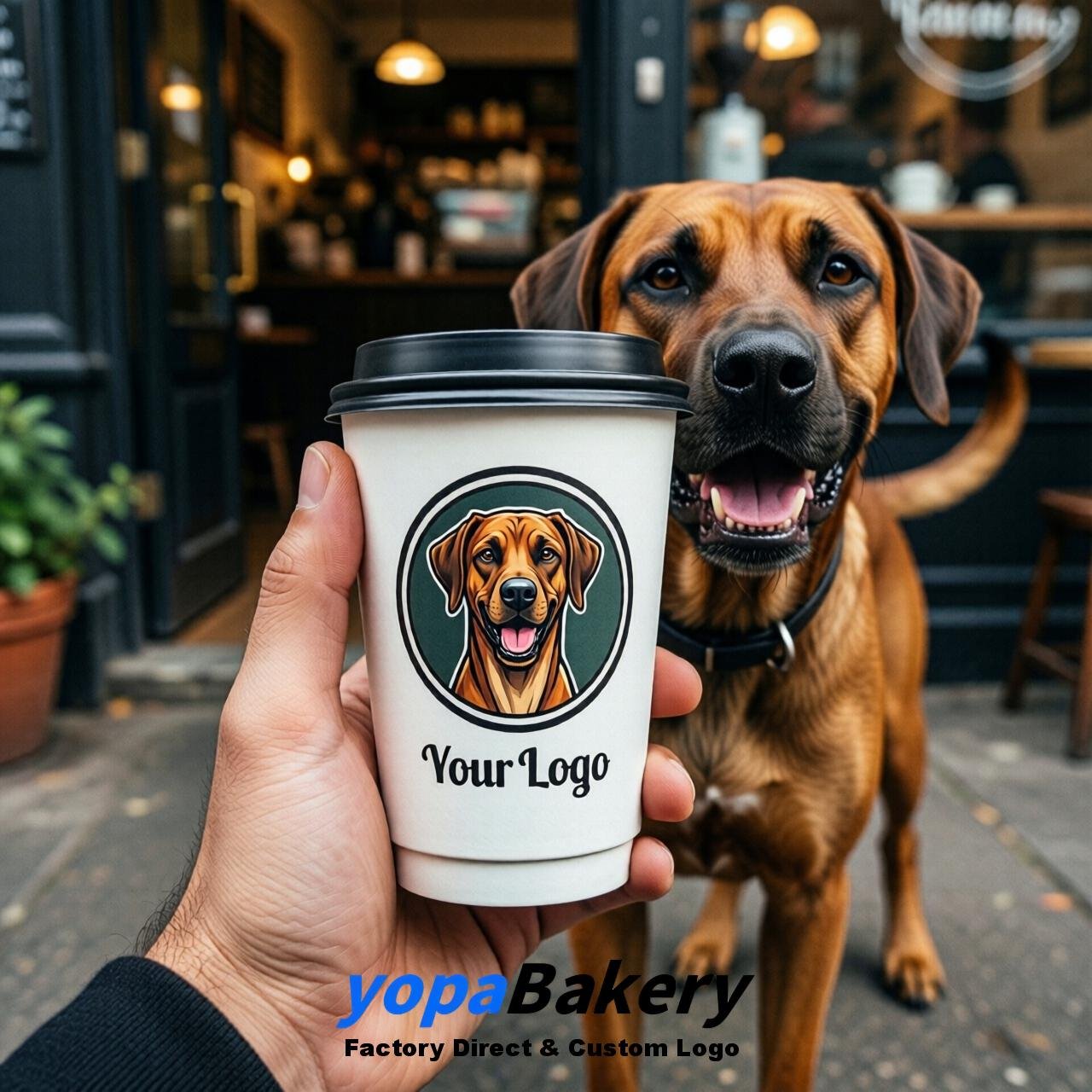 Rhodesian Ridgeback Double Wall Paper Cups: 8oz/12oz/16oz/20oz/22oz/24oz