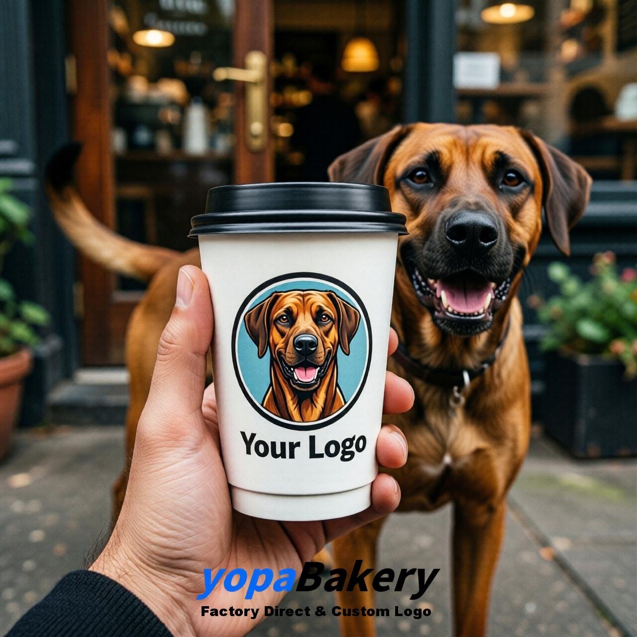 Rhodesian Ridgeback Double Wall Paper Cups: 8oz/12oz/16oz/20oz/22oz/24oz