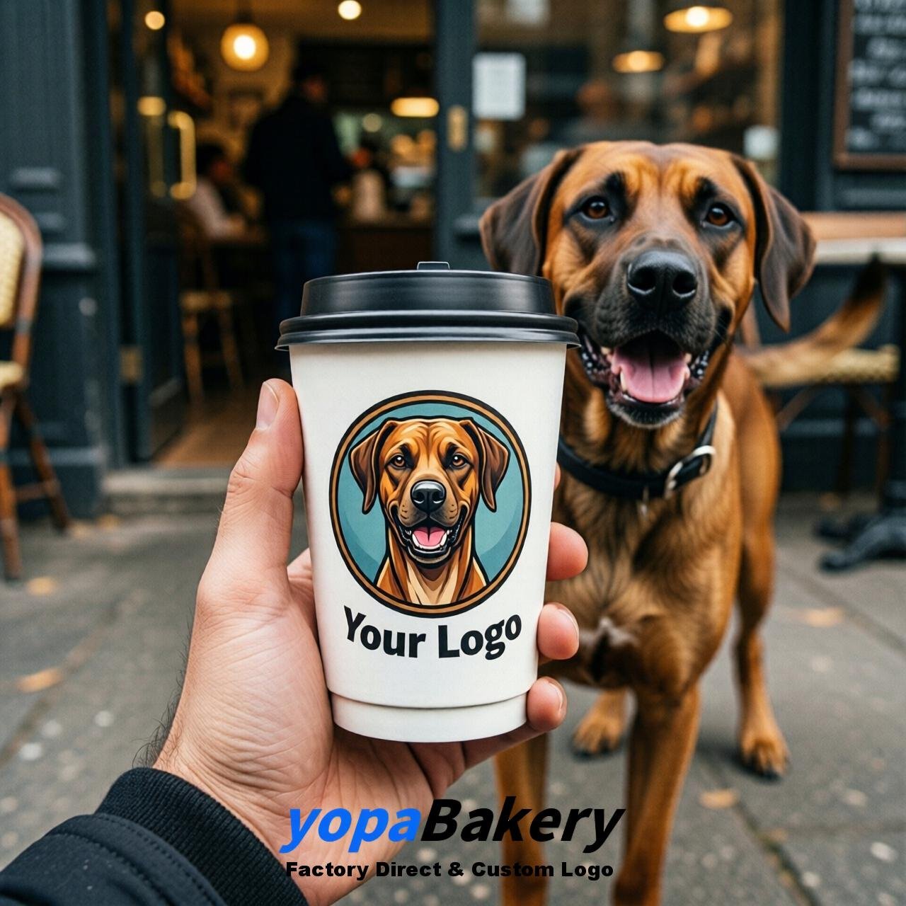 Rhodesian Ridgeback Double Wall Paper Cups: 8oz/12oz/16oz/20oz/22oz/24oz