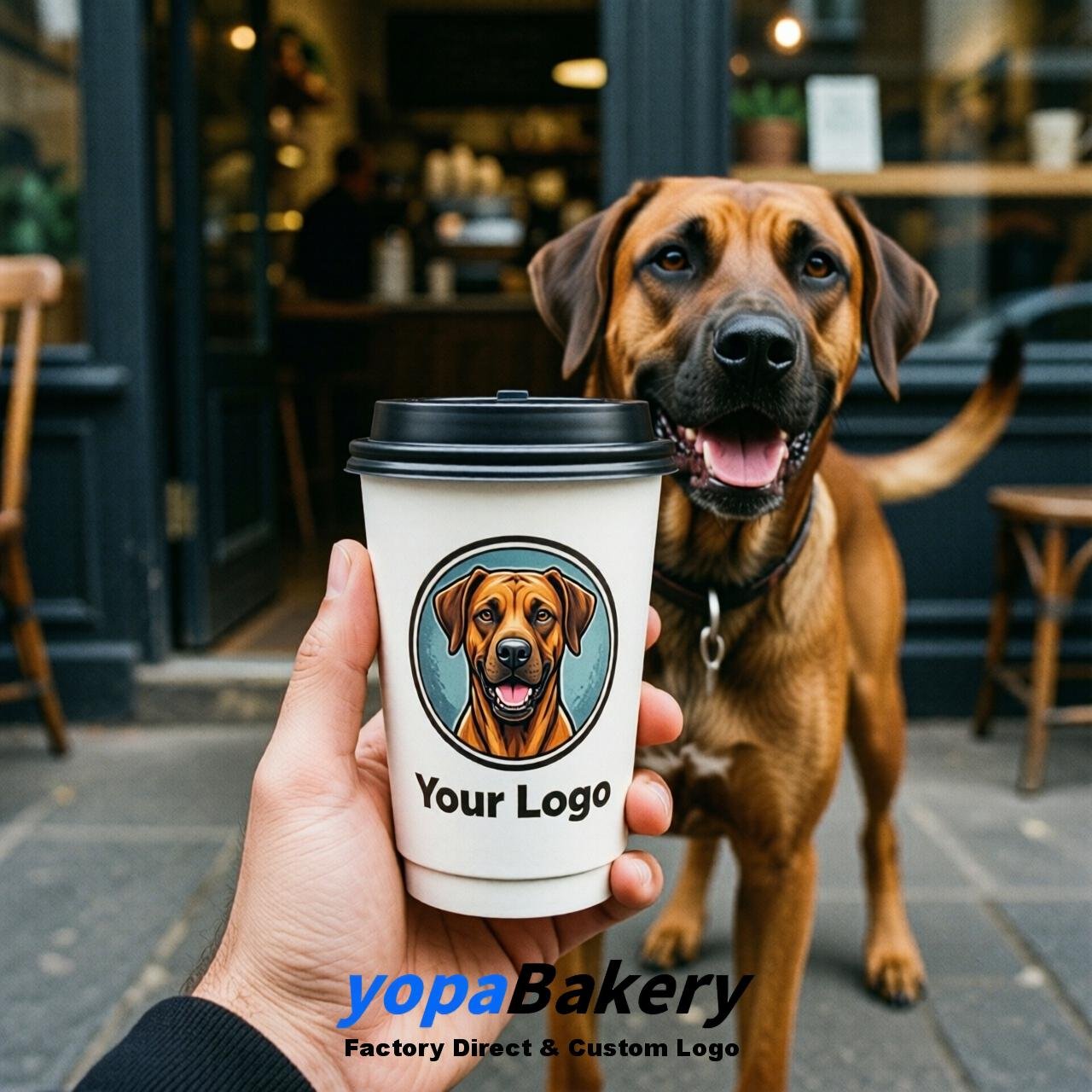 Rhodesian Ridgeback Double Wall Paper Cups: 8oz/12oz/16oz/20oz/22oz/24oz