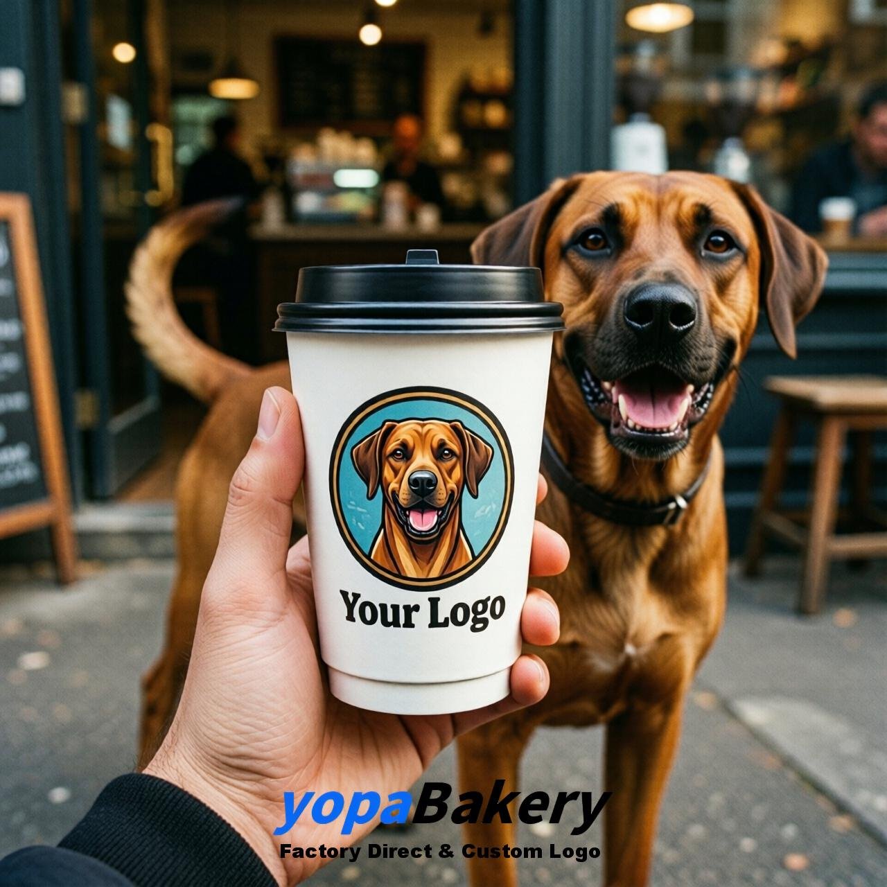 Rhodesian Ridgeback Double Wall Paper Cups: 8oz/12oz/16oz/20oz/22oz/24oz