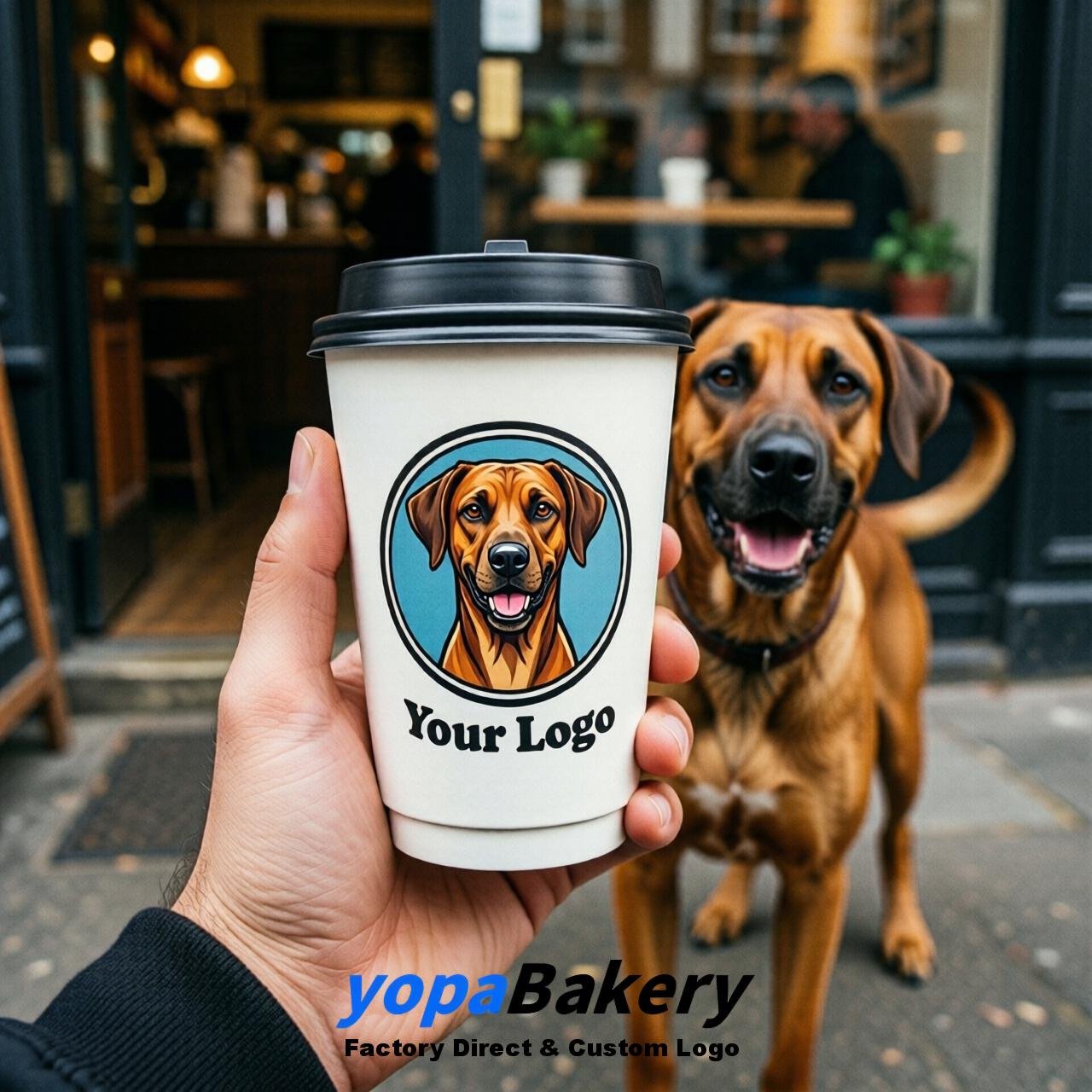 Rhodesian Ridgeback Double Wall Paper Cups: 8oz/12oz/16oz/20oz/22oz/24oz