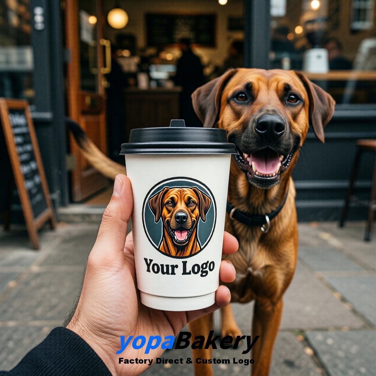 Rhodesian Ridgeback Double Wall Paper Cups: 8oz/12oz/16oz/20oz/22oz/24oz