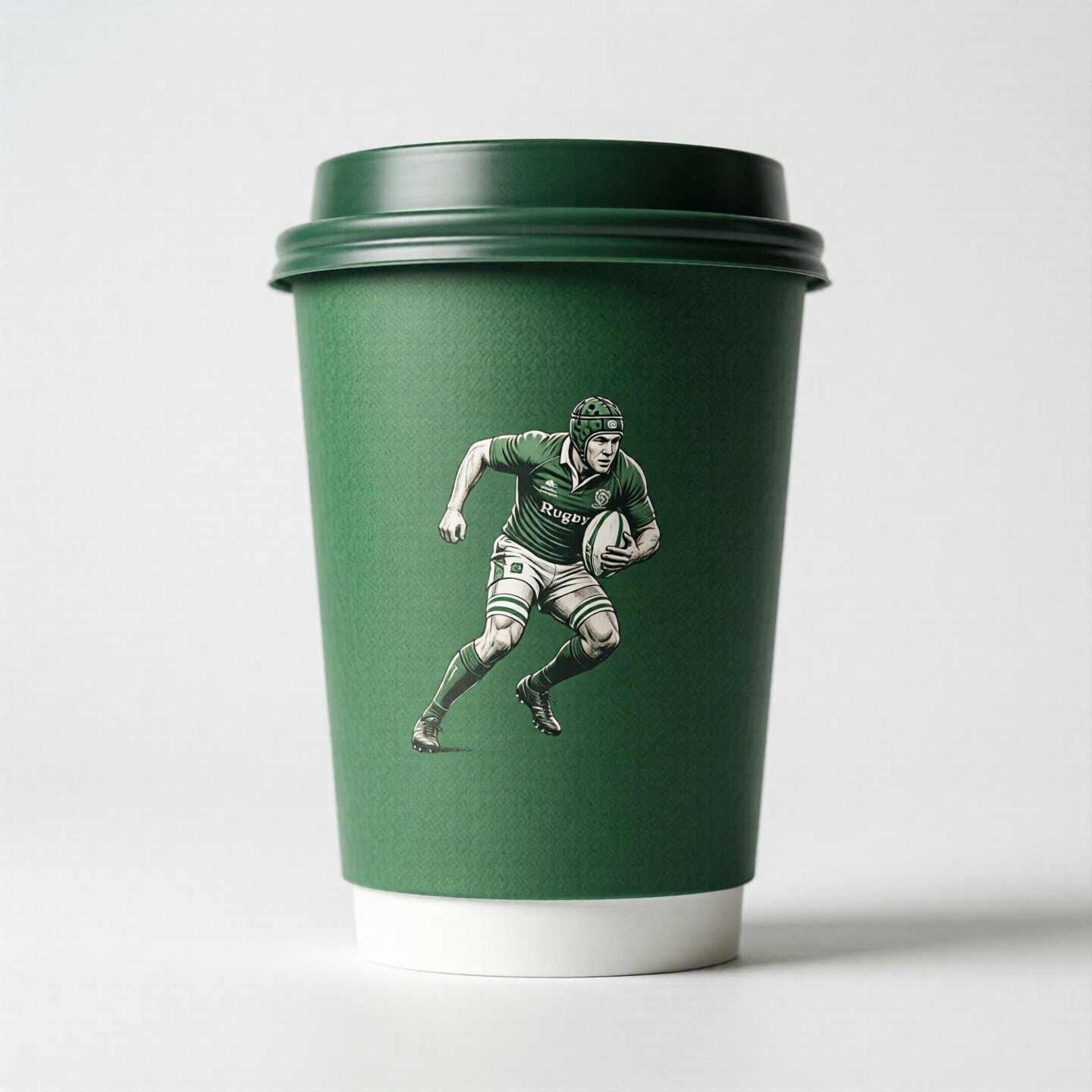Rugby Theme Coffee Paper Cups: 8oz/12oz/16oz/20oz