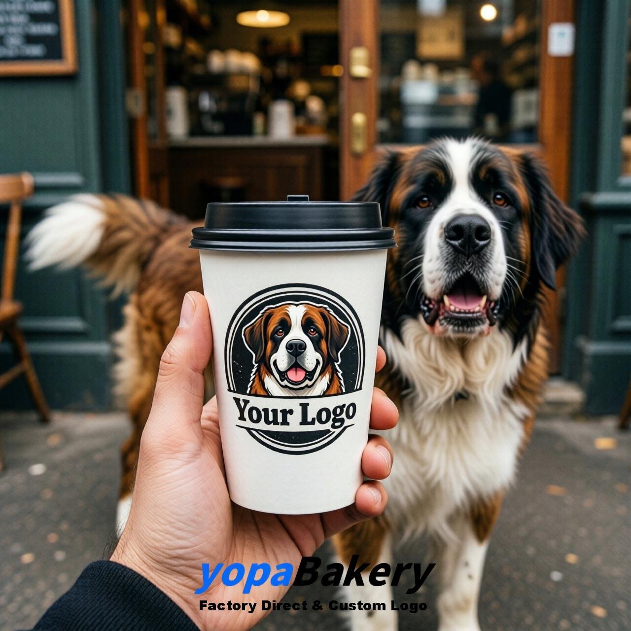 Saint Bernard Double Wall Paper Cups: 8oz/12oz/16oz/20oz/22oz/24oz