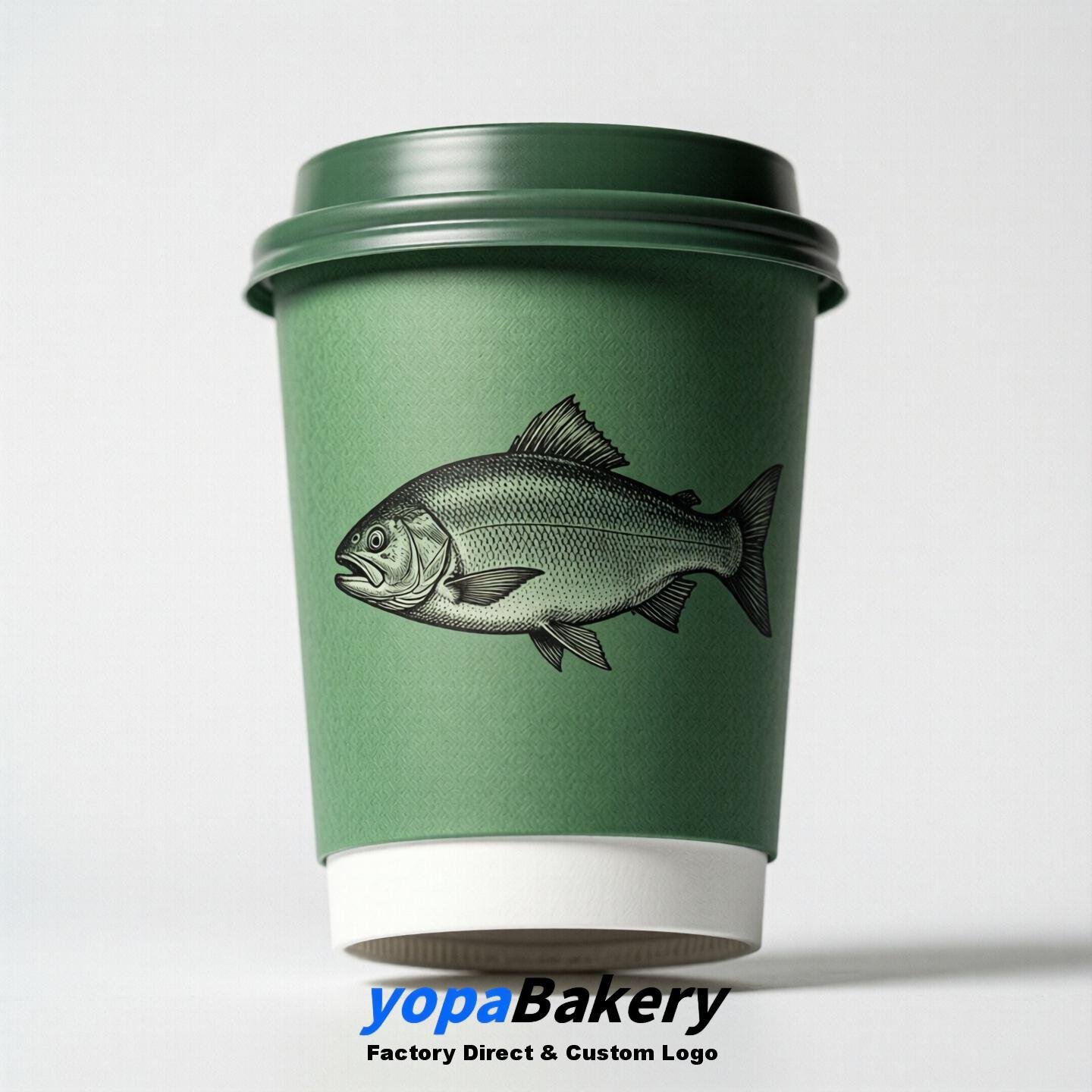 Salmon Double Wall Paper Cups: 100ml/120ml/200ml/240ml/300ml/360ml/400ml/500ml/600ml/700ml