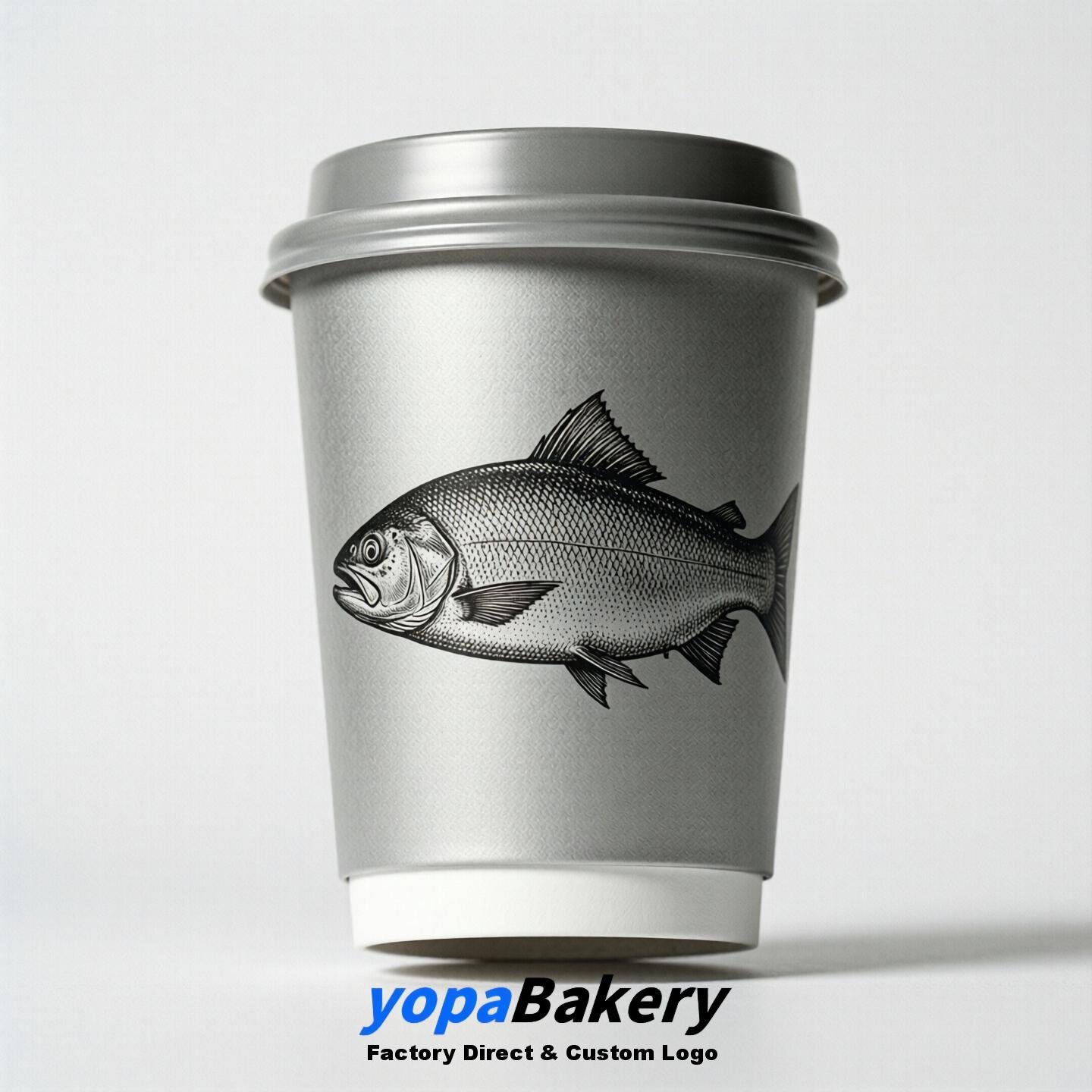 Salmon Double Wall Paper Cups: 100ml/120ml/200ml/240ml/300ml/360ml/400ml/500ml/600ml/700ml