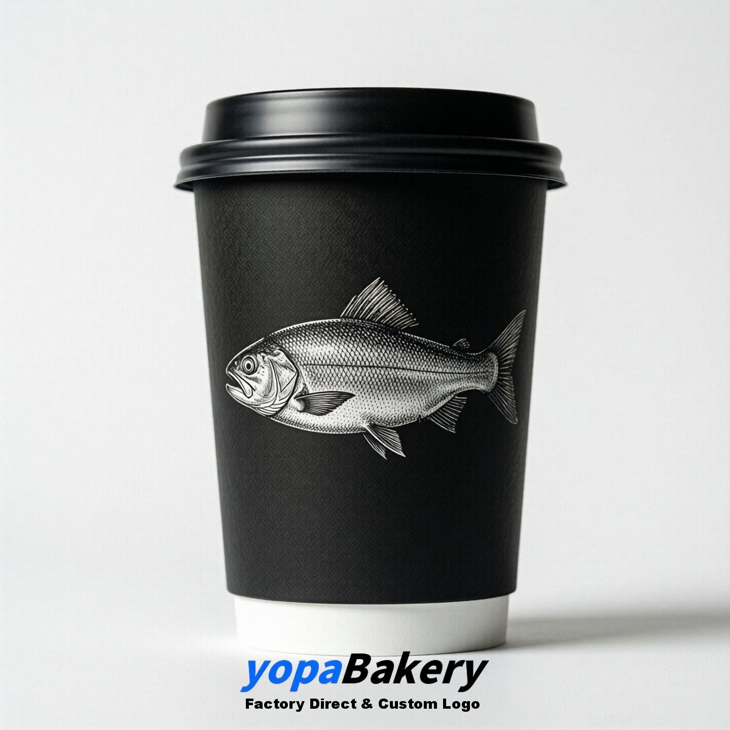 Salmon Double Wall Paper Cups: 100ml/120ml/200ml/240ml/300ml/360ml/400ml/500ml/600ml/700ml