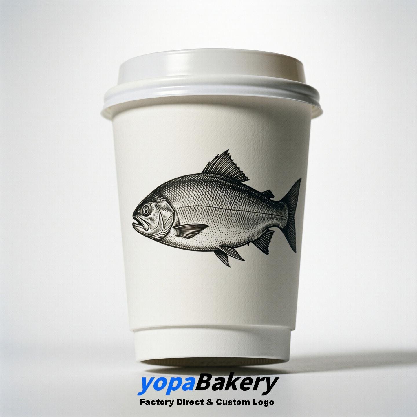 Salmon Double Wall Paper Cups: 100ml/120ml/200ml/240ml/300ml/360ml/400ml/500ml/600ml/700ml