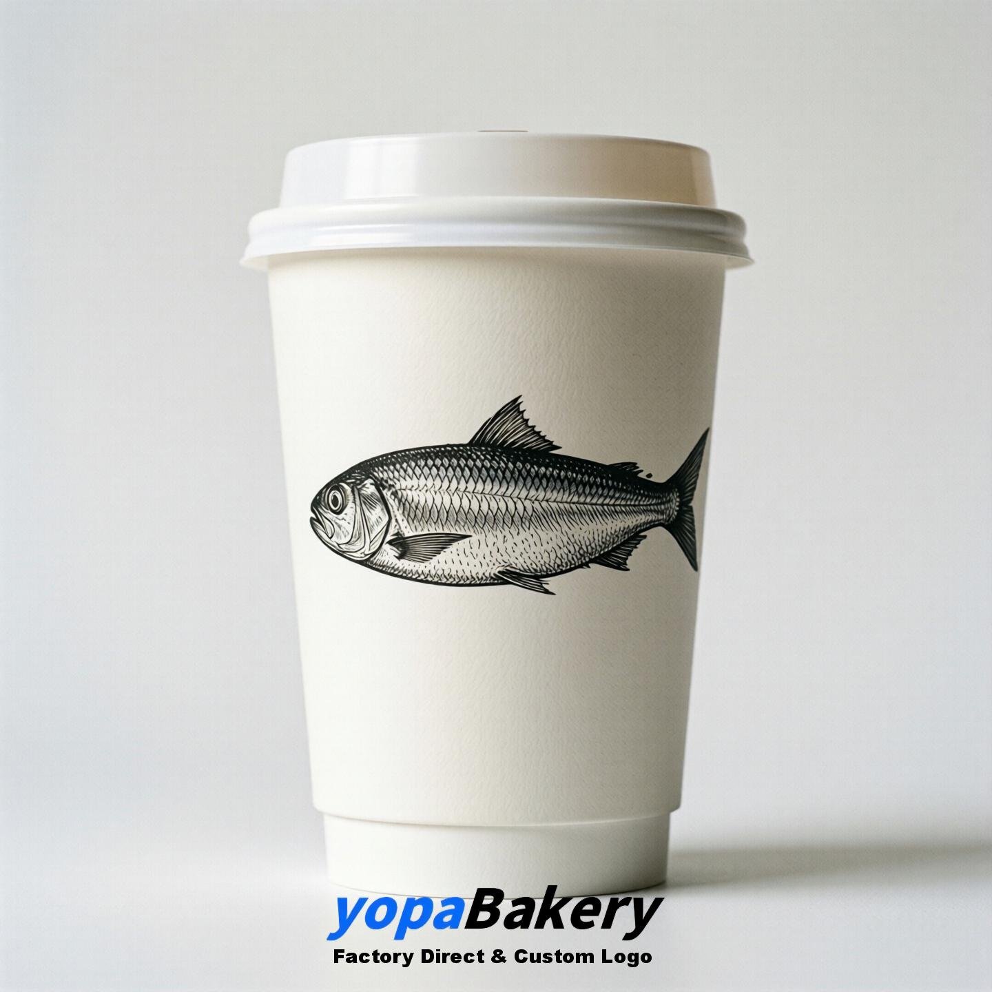 Sardine Double Wall Paper Cups: 100ml/120ml/200ml/240ml/300ml/360ml/400ml/500ml/600ml/700ml