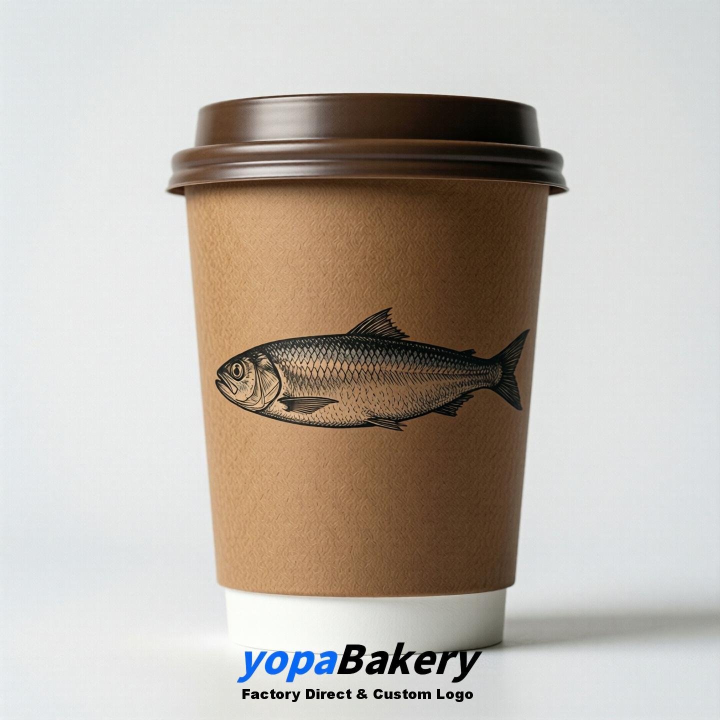 Sardine Double Wall Paper Cups: 100ml/120ml/200ml/240ml/300ml/360ml/400ml/500ml/600ml/700ml