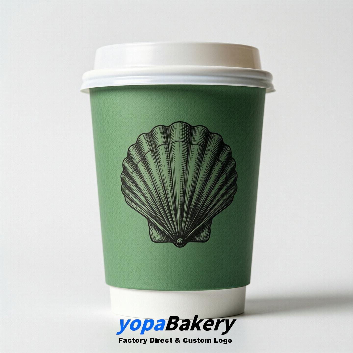 Scallop Double Wall Paper Cups: 100ml/120ml/200ml/240ml/300ml/360ml/400ml/500ml/600ml/700ml