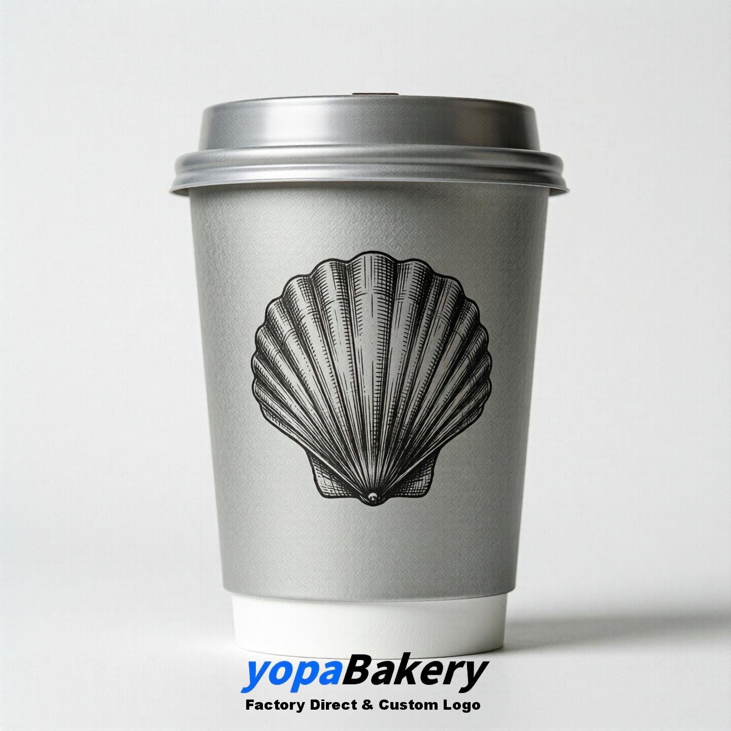 Scallop Double Wall Paper Cups: 100ml/120ml/200ml/240ml/300ml/360ml/400ml/500ml/600ml/700ml