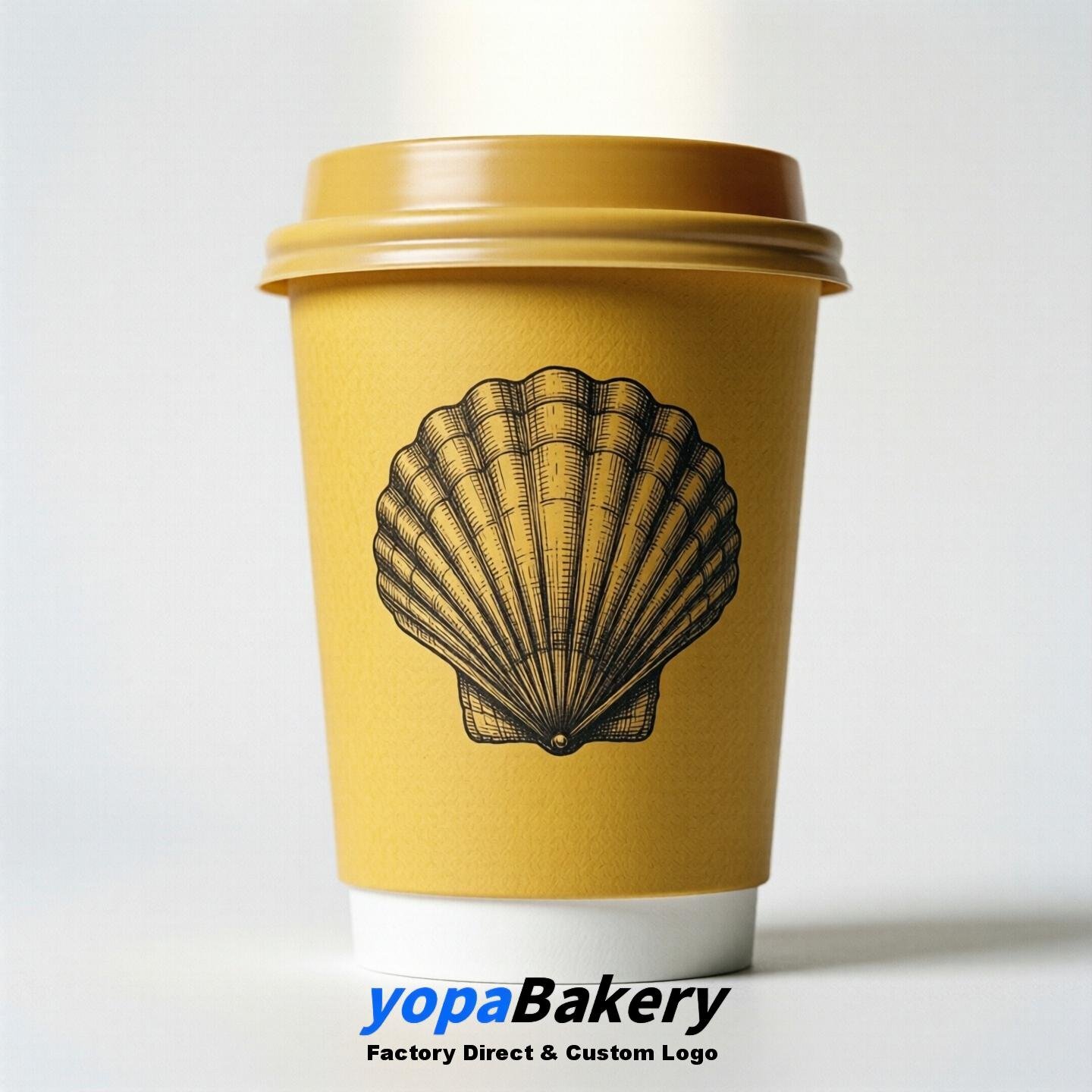 Scallop Double Wall Paper Cups: 100ml/120ml/200ml/240ml/300ml/360ml/400ml/500ml/600ml/700ml