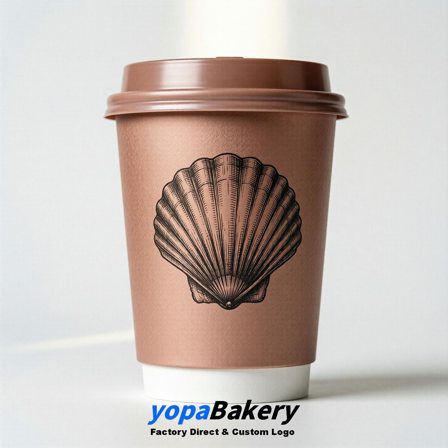Scallop Double Wall Paper Cups: 100ml/120ml/200ml/240ml/300ml/360ml/400ml/500ml/600ml/700ml