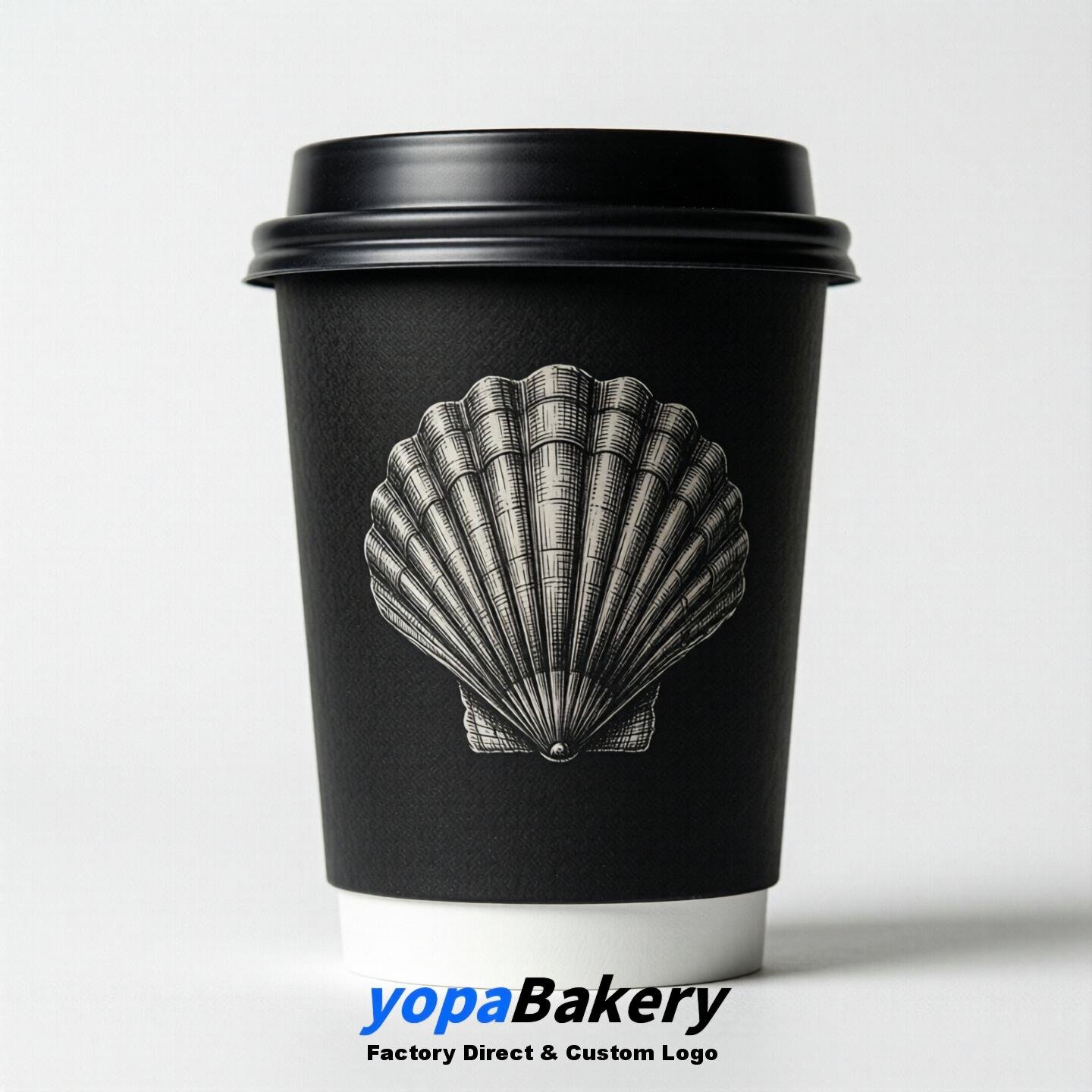 Scallop Double Wall Paper Cups: 100ml/120ml/200ml/240ml/300ml/360ml/400ml/500ml/600ml/700ml