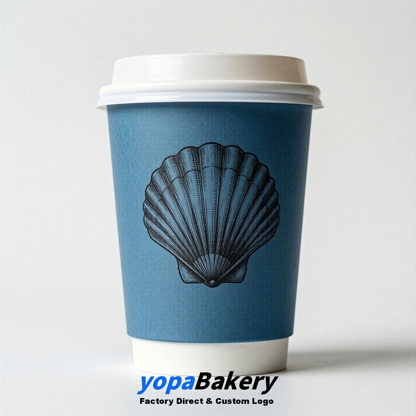 Scallop Double Wall Paper Cups: 100ml/120ml/200ml/240ml/300ml/360ml/400ml/500ml/600ml/700ml