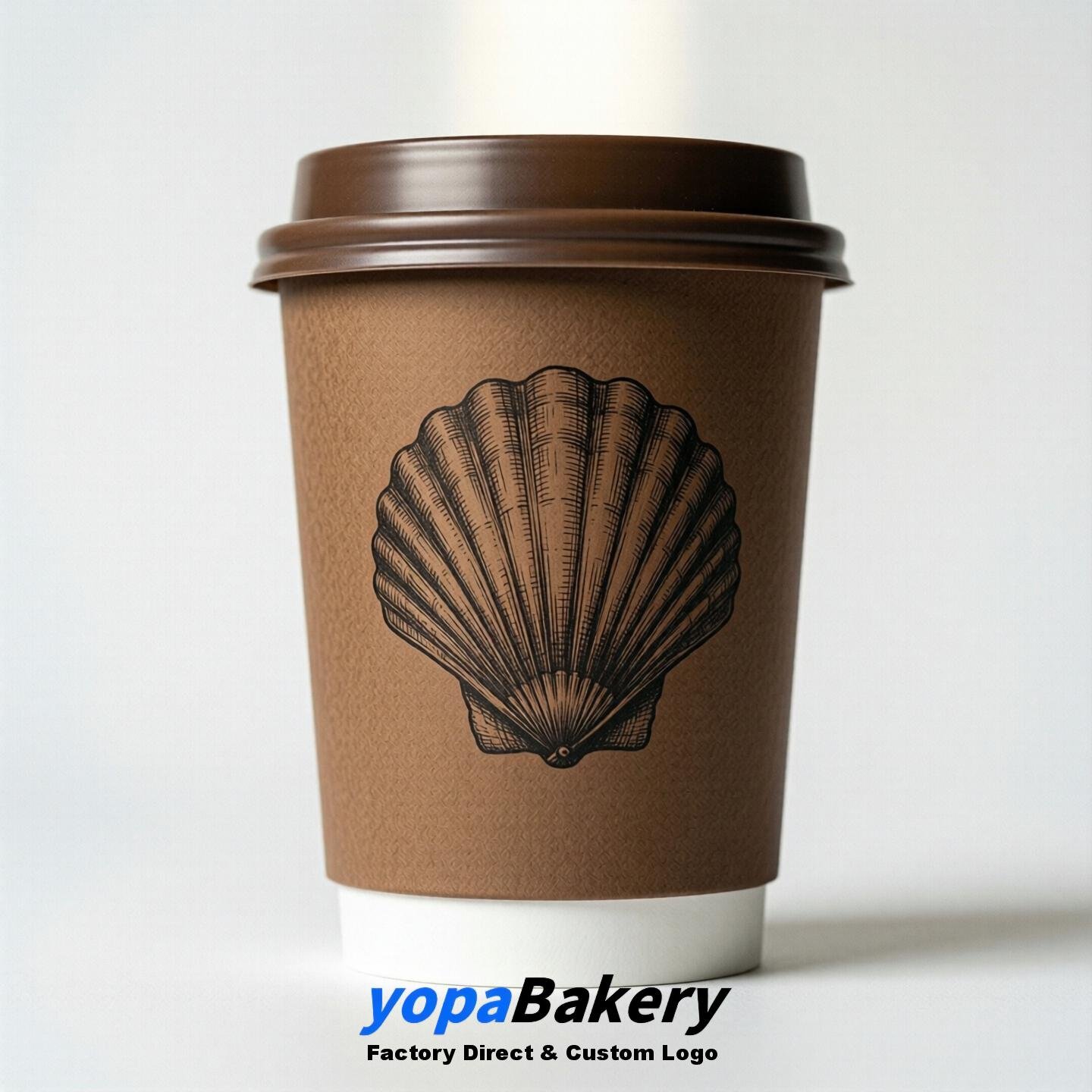 Scallop Double Wall Paper Cups: 100ml/120ml/200ml/240ml/300ml/360ml/400ml/500ml/600ml/700ml