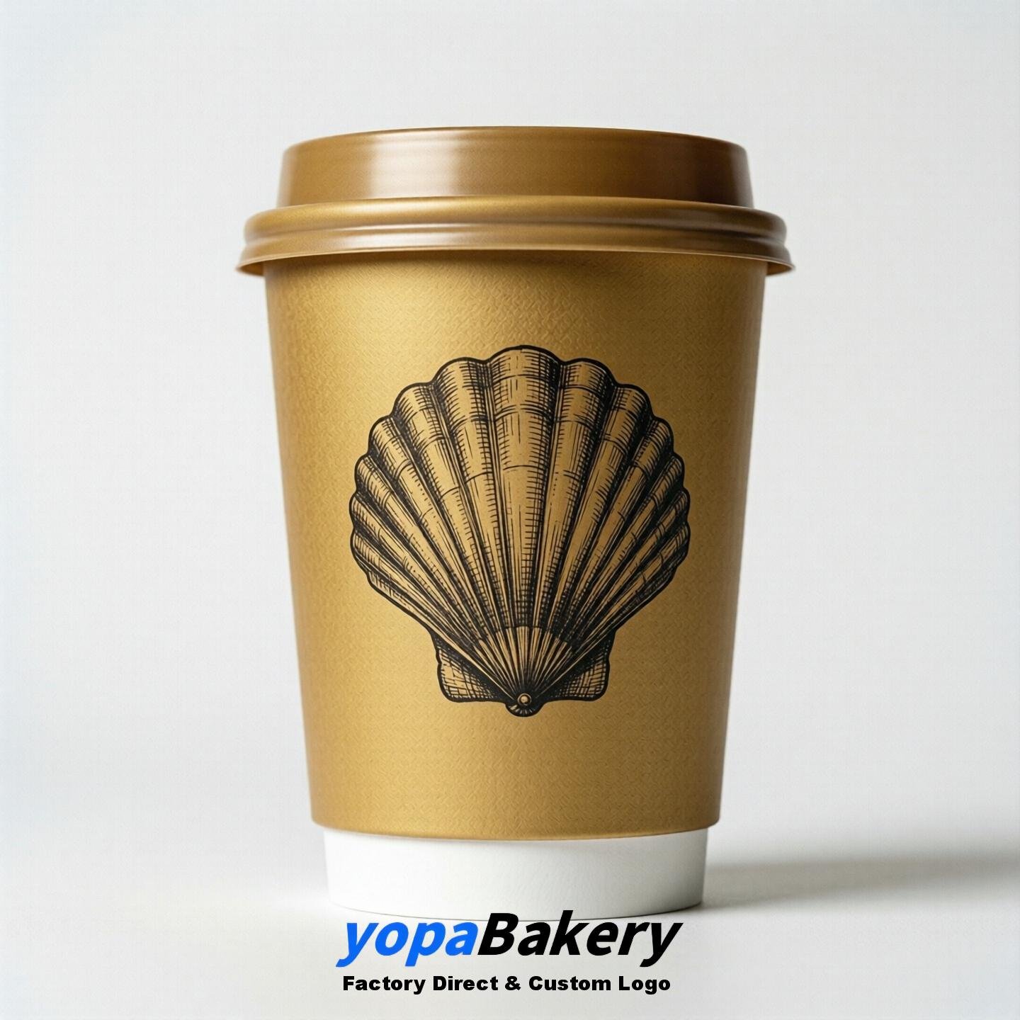 Scallop Double Wall Paper Cups: 100ml/120ml/200ml/240ml/300ml/360ml/400ml/500ml/600ml/700ml
