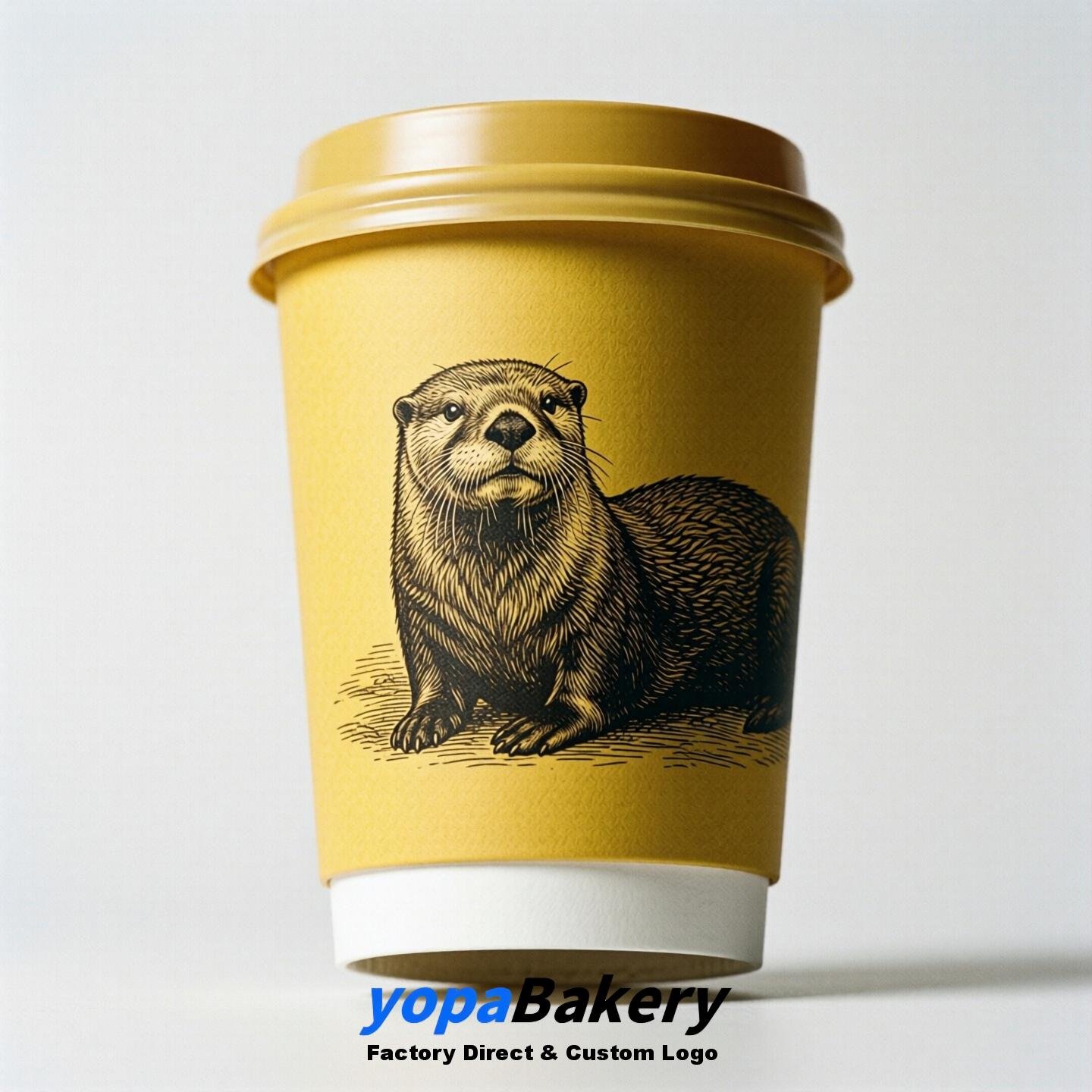 Sea otter Double Wall Paper Cups: 100ml/120ml/200ml/240ml/300ml/360ml/400ml/500ml/600ml/700ml