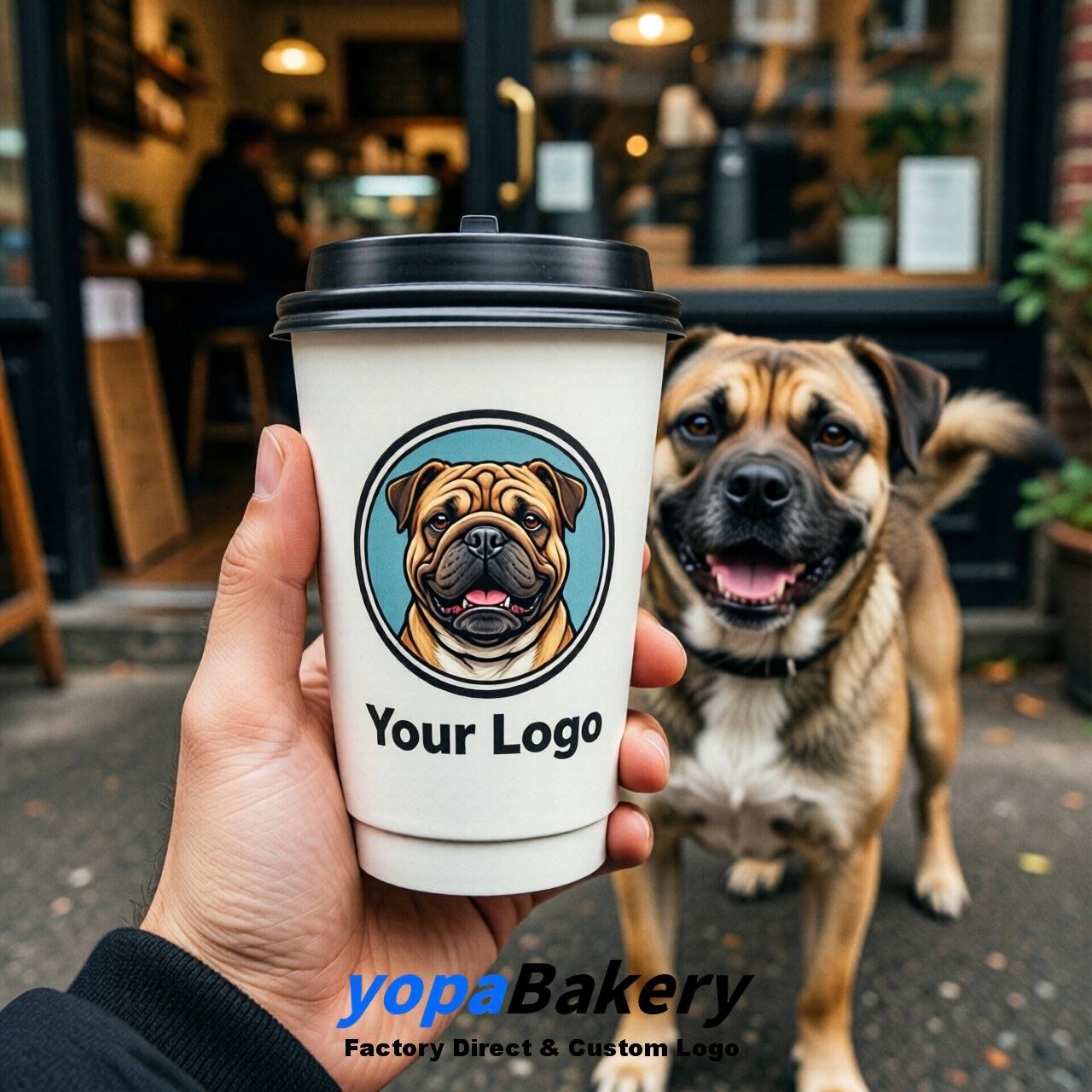 Shar Pei Double Wall Paper Cups: 8oz/12oz/16oz/20oz/22oz/24oz