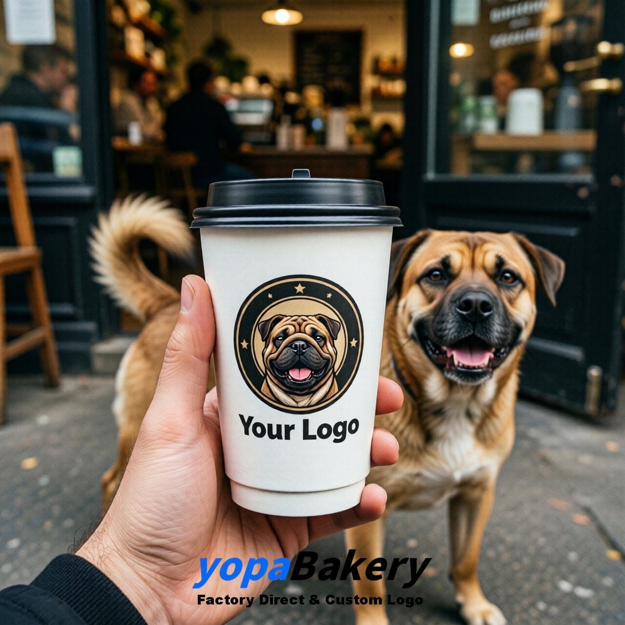 Shar Pei Double Wall Paper Cups: 8oz/12oz/16oz/20oz/22oz/24oz
