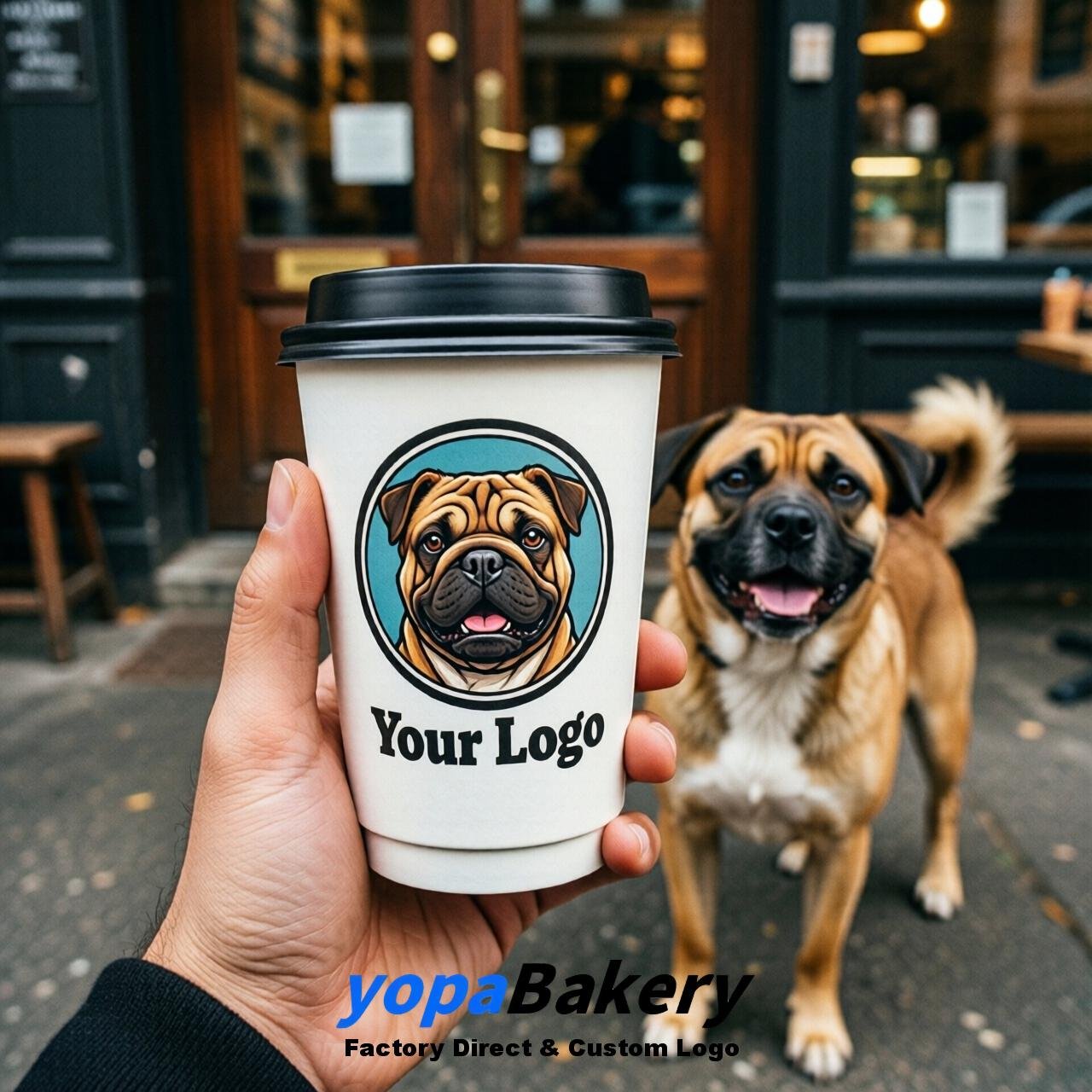 Shar Pei Double Wall Paper Cups: 8oz/12oz/16oz/20oz/22oz/24oz