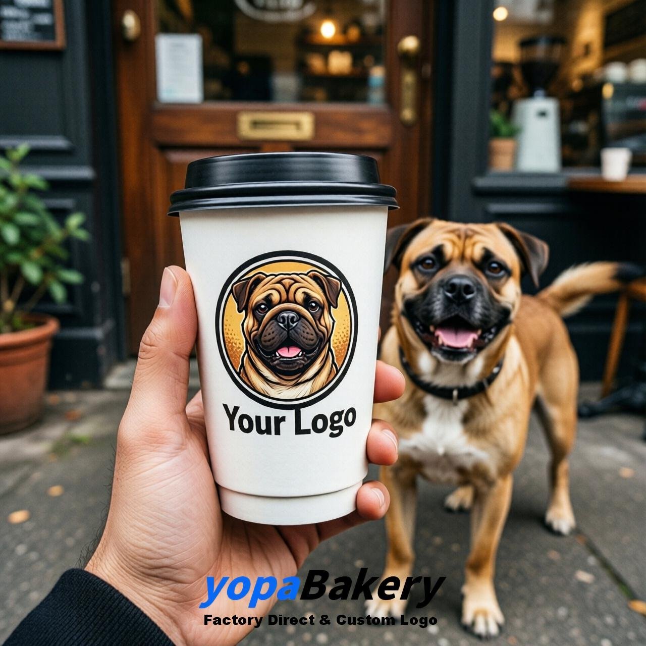 Shar Pei Double Wall Paper Cups: 8oz/12oz/16oz/20oz/22oz/24oz