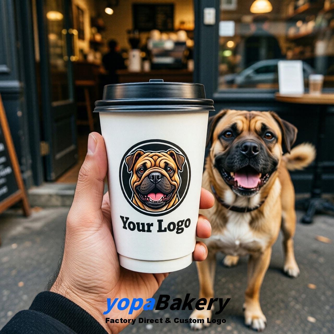 Shar Pei Double Wall Paper Cups: 8oz/12oz/16oz/20oz/22oz/24oz