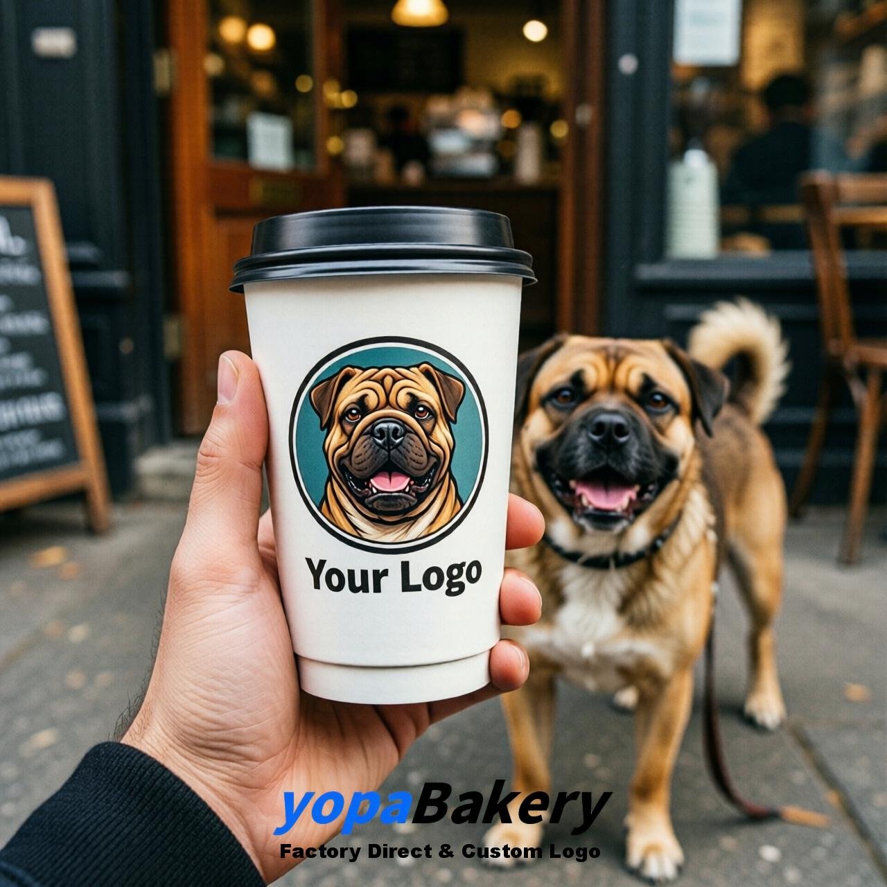 Shar Pei Double Wall Paper Cups: 8oz/12oz/16oz/20oz/22oz/24oz