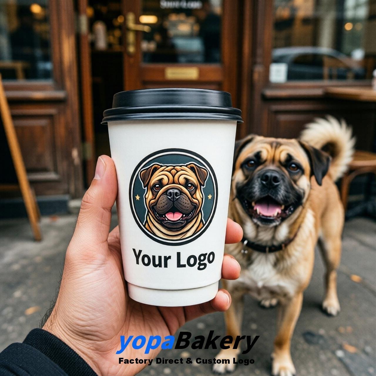 Shar Pei Double Wall Paper Cups: 8oz/12oz/16oz/20oz/22oz/24oz