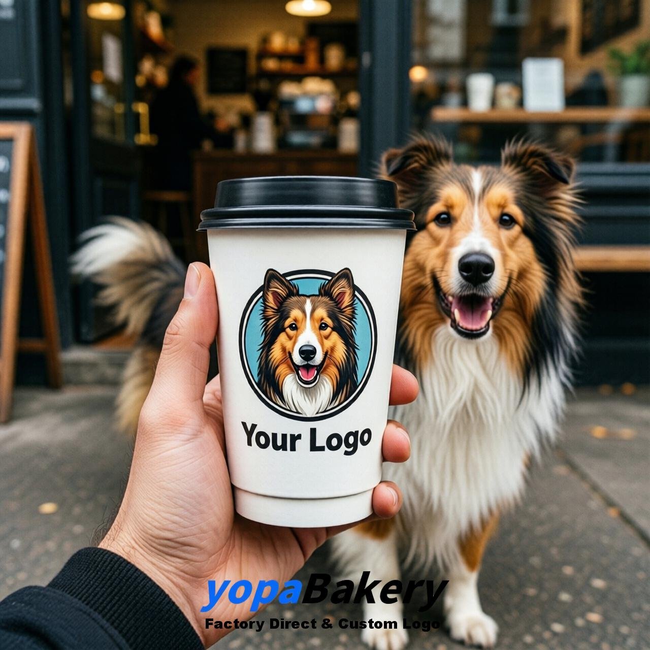 Shetland Sheepdog Double Wall Paper Cups: 8oz/12oz/16oz/20oz/22oz/24oz