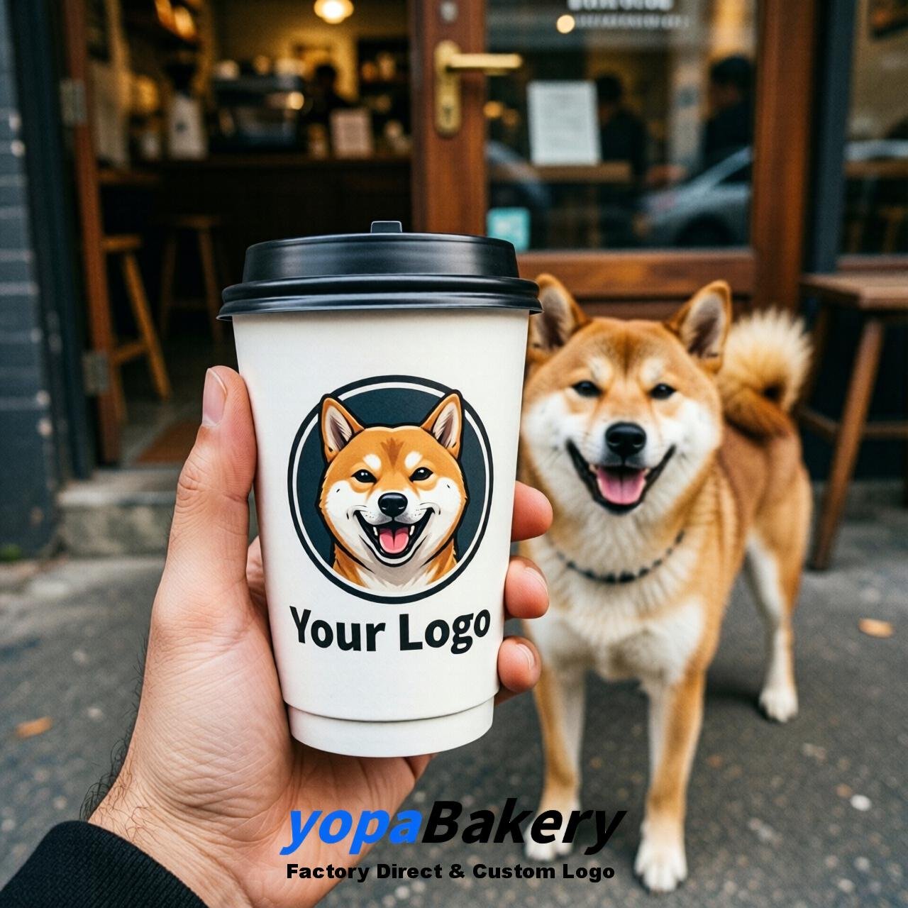 Shiba Inu Double Wall Paper Cups: 8oz/12oz/16oz/20oz/22oz/24oz