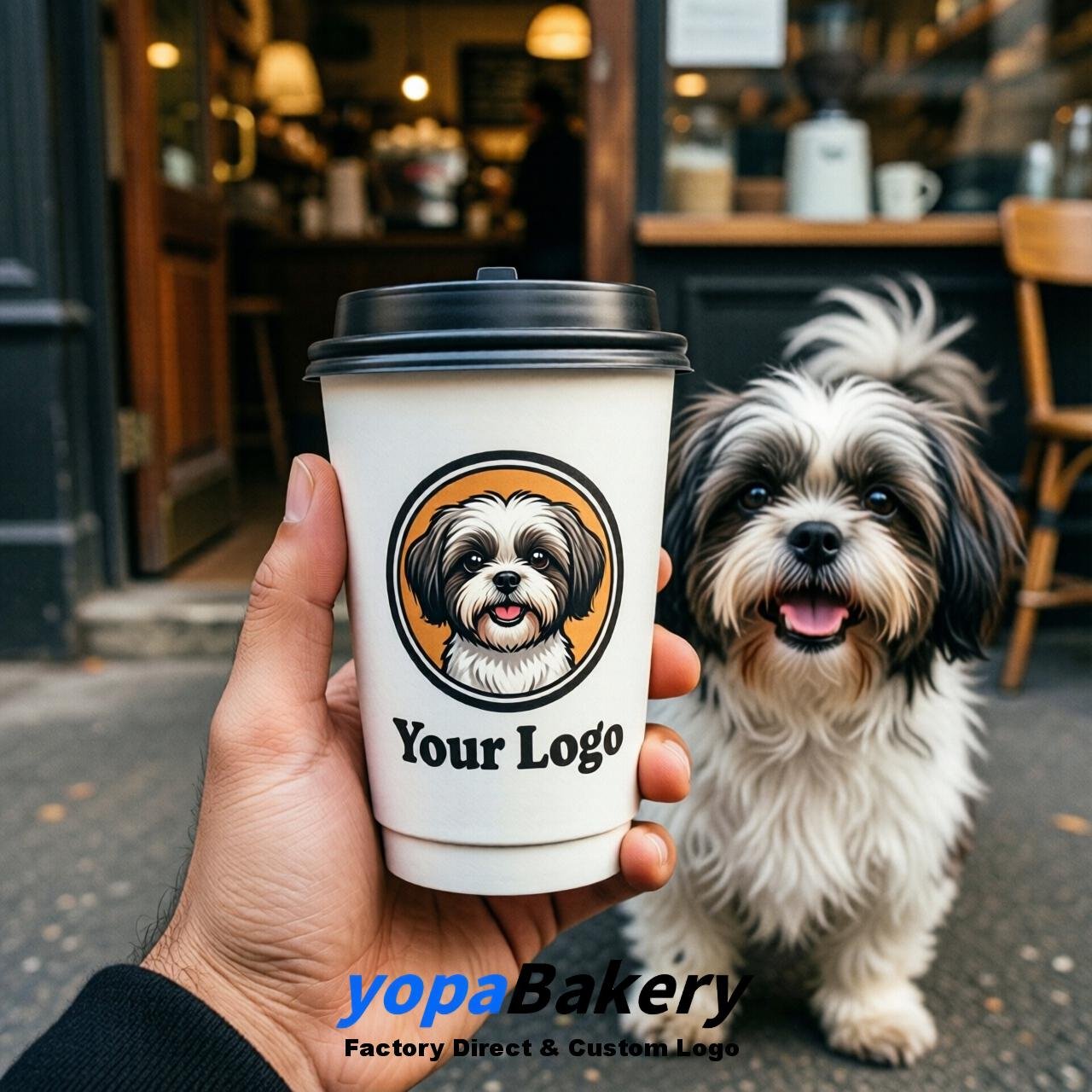 Shih Tzu Double Wall Paper Cups: 8oz/12oz/16oz/20oz/22oz/24oz